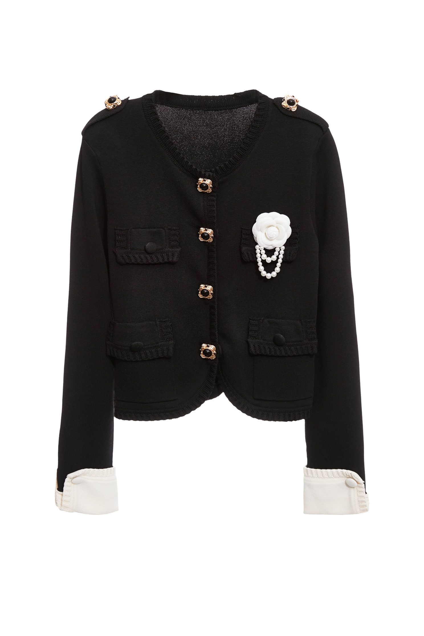 小香風別針開襟針織外套小香風別針開襟針織外套,上班OL穿搭,外套,小香風,小香風外套,春夏穿搭,珍珠,約會特輯,花花世界,針織,針織外套