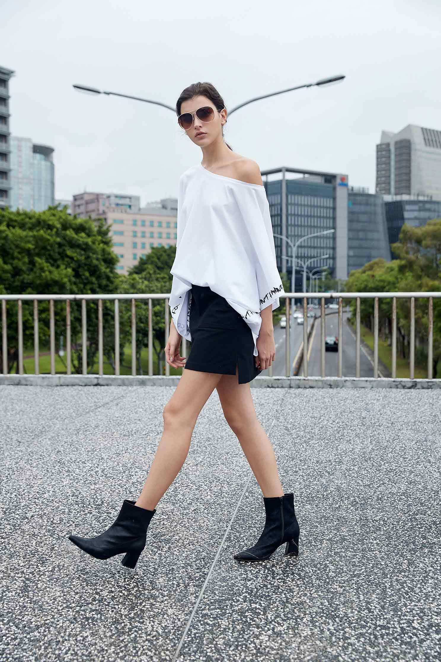 Well-matched basic A line skirt,A-line skirt,Mini Skirt,黑色裙子