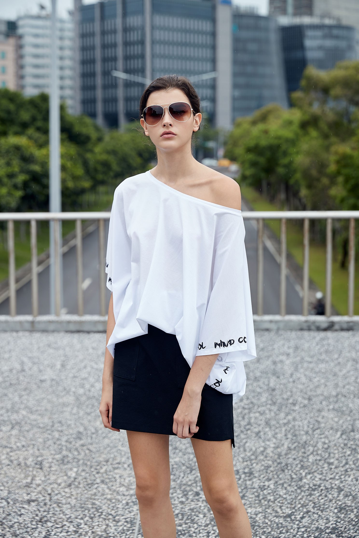 Well-matched basic A line skirt,A-line skirt,Mini Skirt,黑色裙子