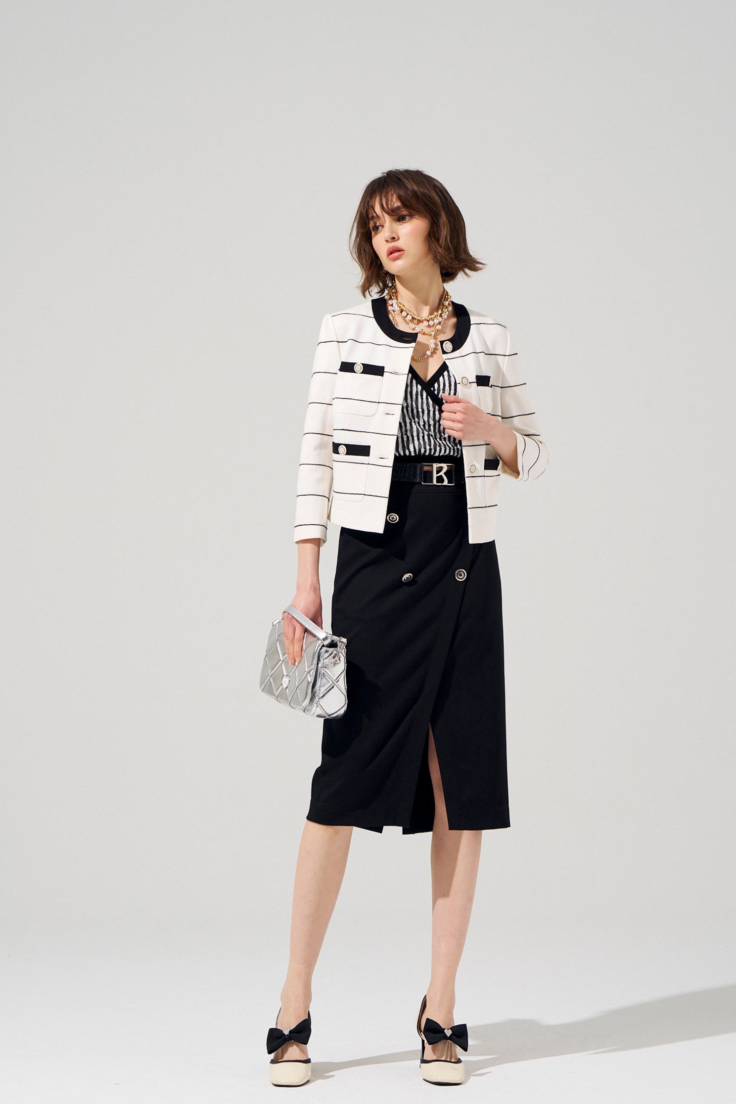 絲光羅馬交叉式中長窄裙絲光羅馬交叉式中長窄裙,人氣商品,春夏穿搭,長裙,黑色裙子