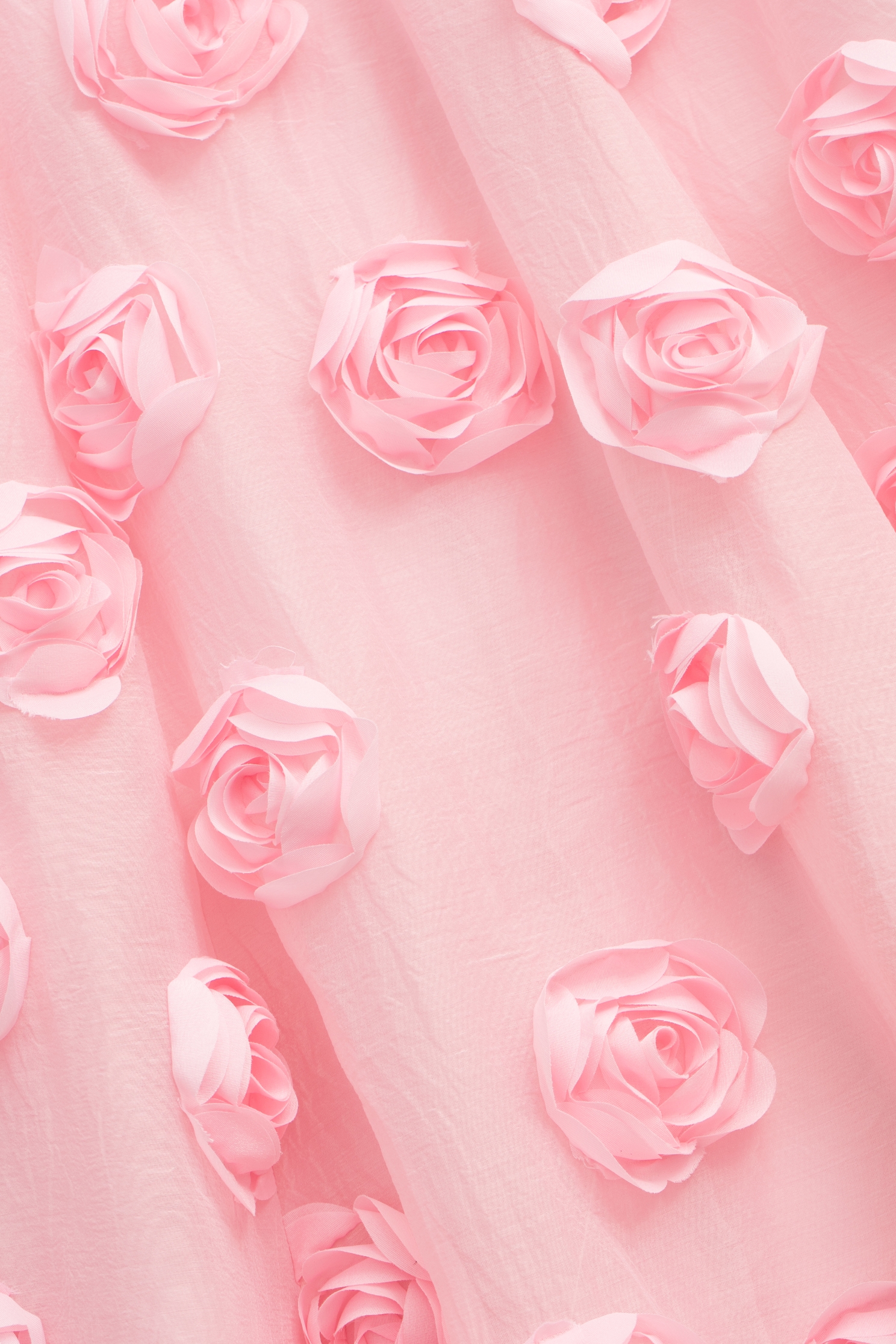 新娘粉立體玫瑰花長裙新娘粉立體玫瑰花長裙,春夏穿搭,約會特輯,紗裙,長裙