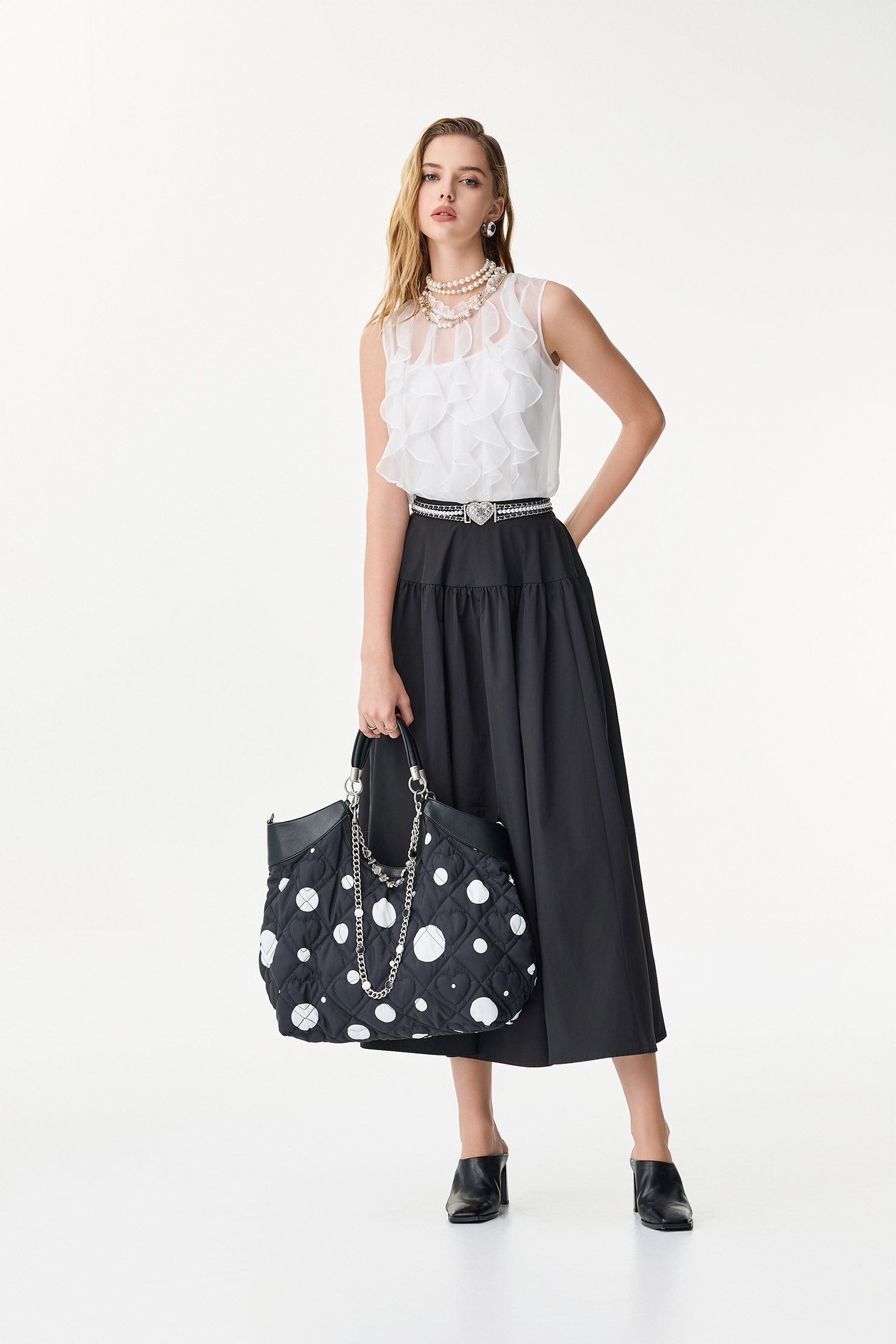 份量感魚骨大澎裙份量感魚骨大澎裙,春夏穿搭,長裙,黑色裙子