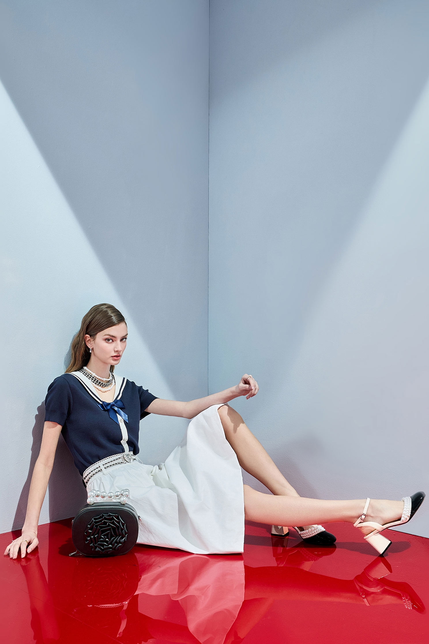 亮白色降落傘裙亮白色降落傘裙,人氣商品,春夏穿搭,白色裙子,約會特輯,網裙,蕾絲,長裙