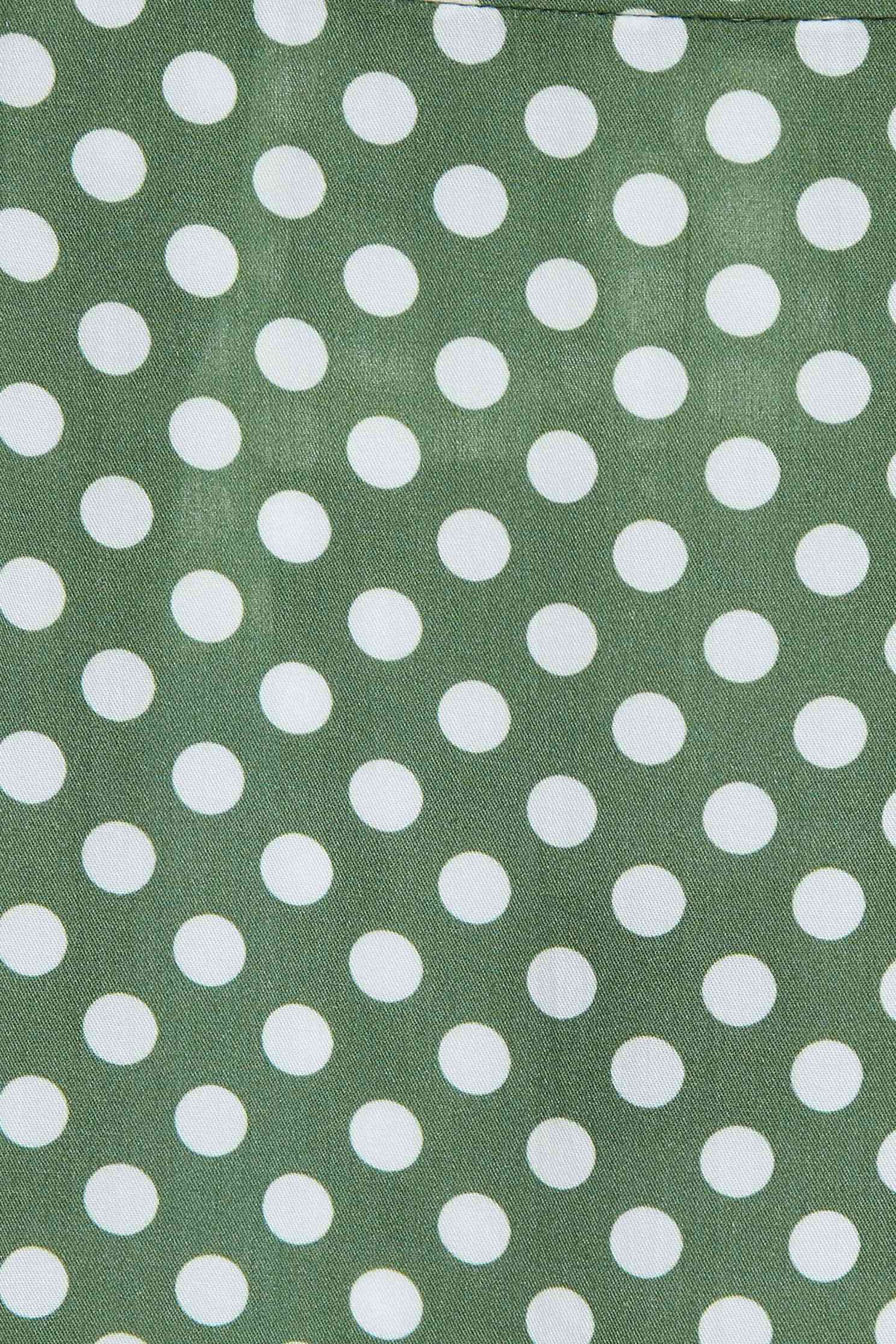 V-word puff sleeve dot set (skirt),top,onlinelimitededition,longskirt