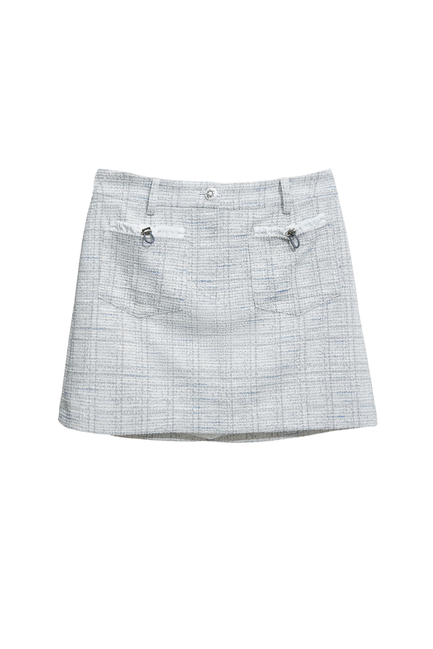 丁香灰花紗貼袋短裙丁香灰花紗貼袋短裙,上班OL穿搭,小香風,春夏穿搭,時髦成套搭配,短裙