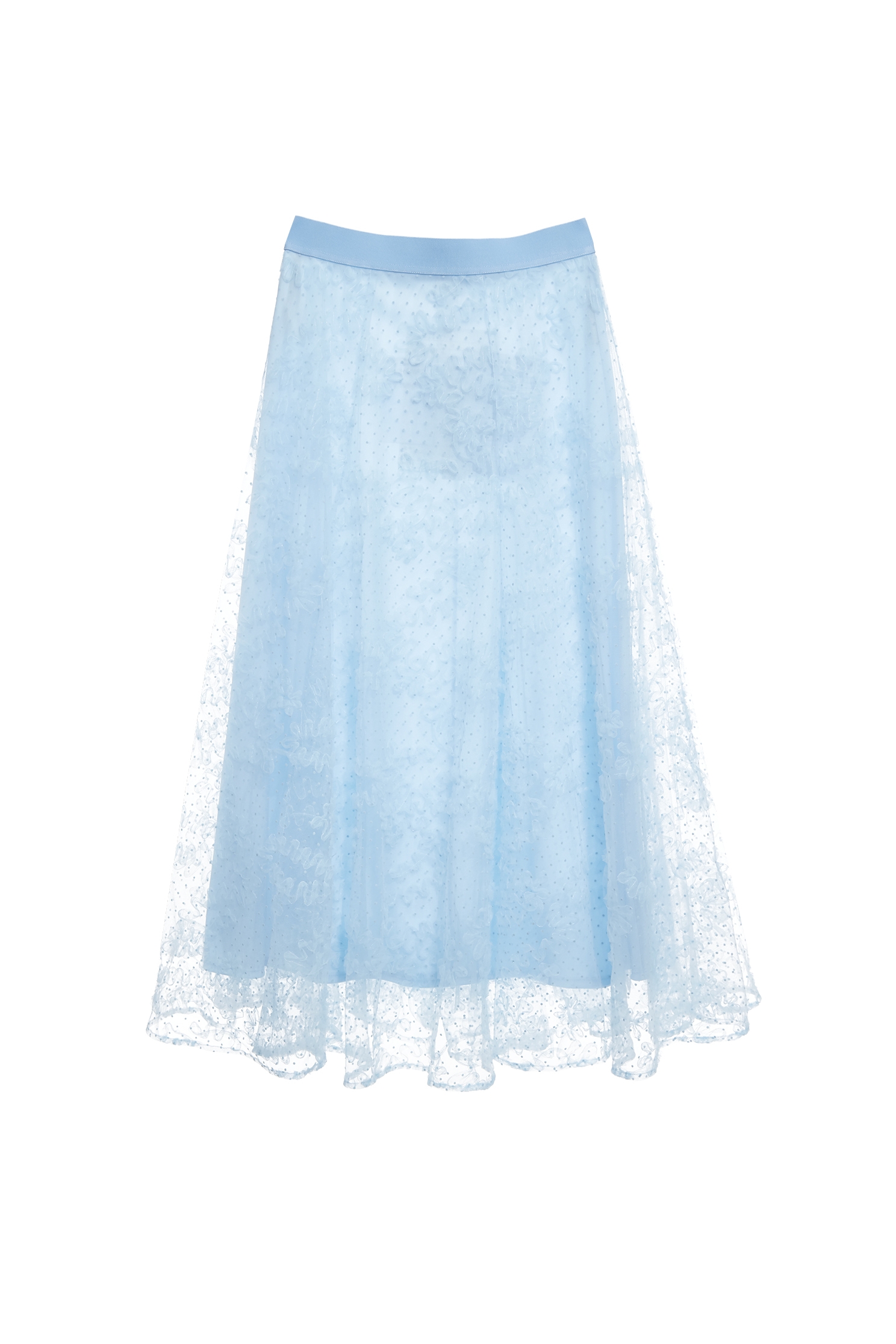 幻藍色壓波紋細網長裙幻藍色壓波紋細網長裙,春夏穿搭,網紗,長裙