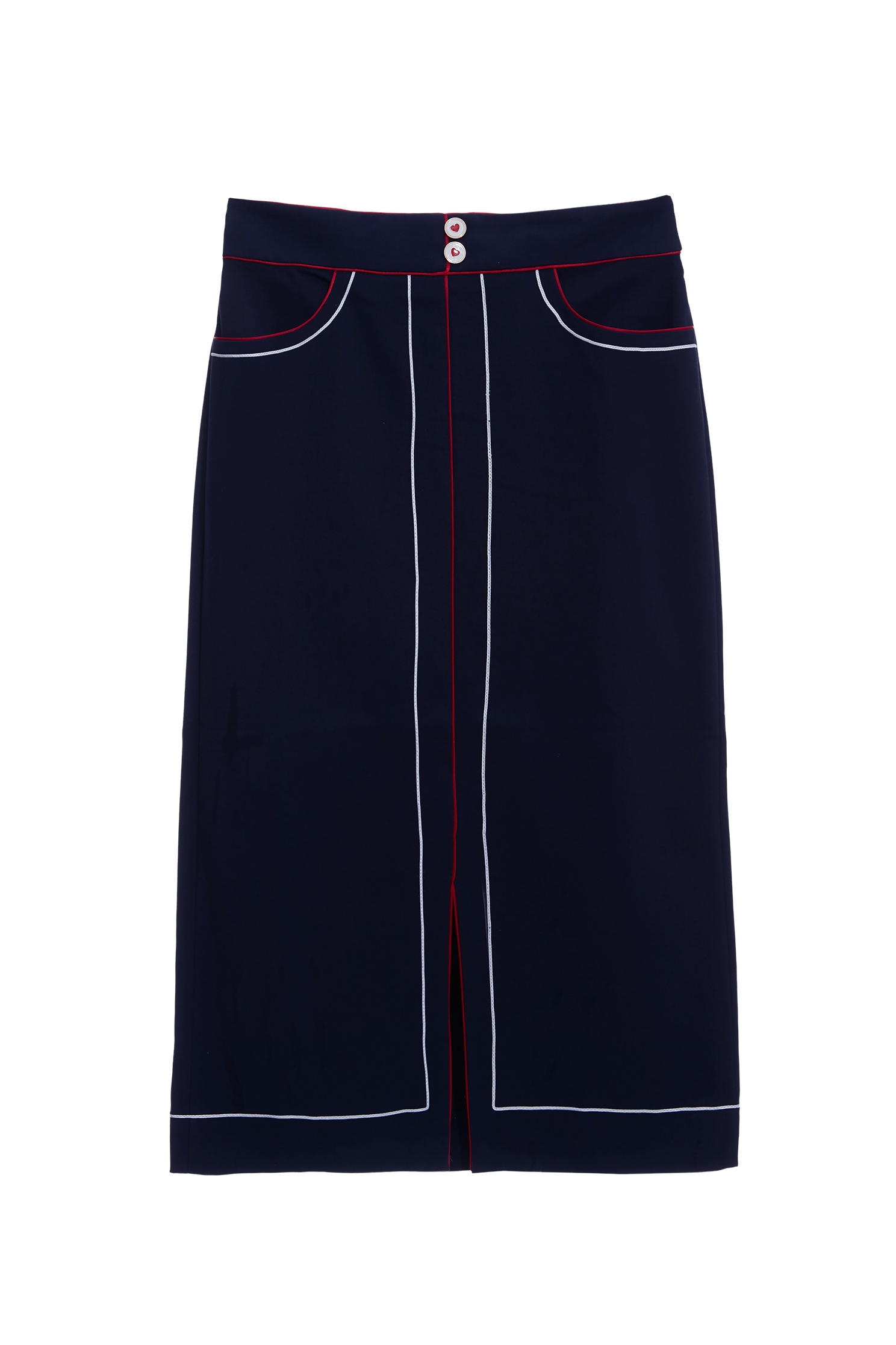 日蝕色鑲色邊中長裙日蝕色鑲色邊中長裙,人氣商品,秋冬穿搭,窄裙