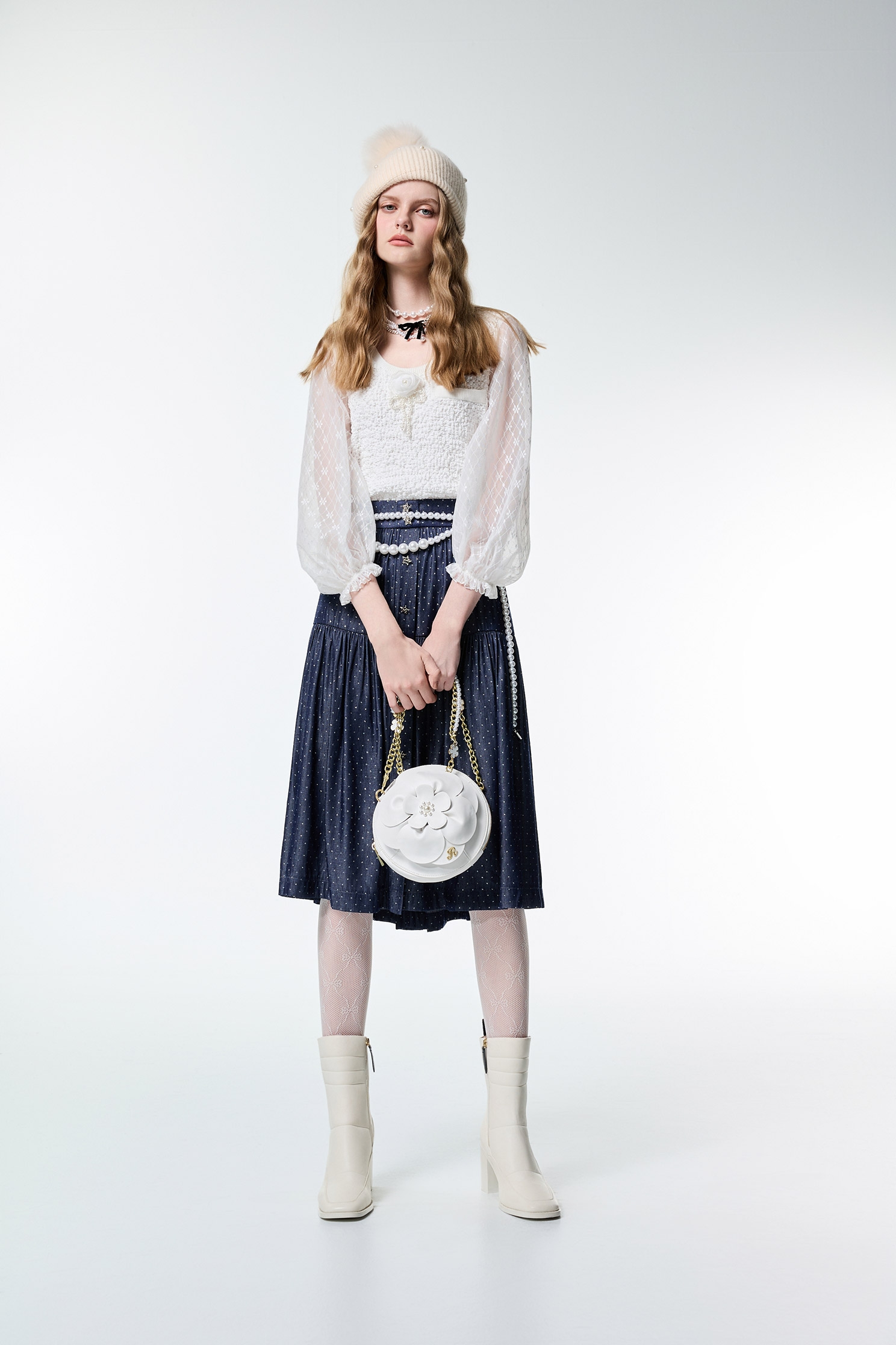 閃光印蔥中長裙閃光印蔥中長裙,秋冬穿搭,長裙