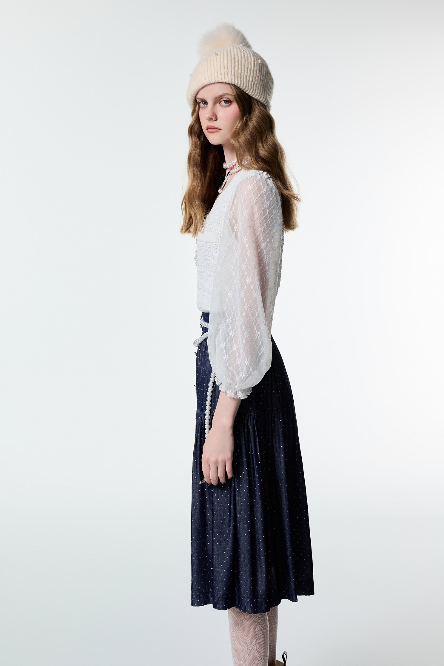 閃光印蔥中長裙閃光印蔥中長裙,秋冬穿搭,長裙