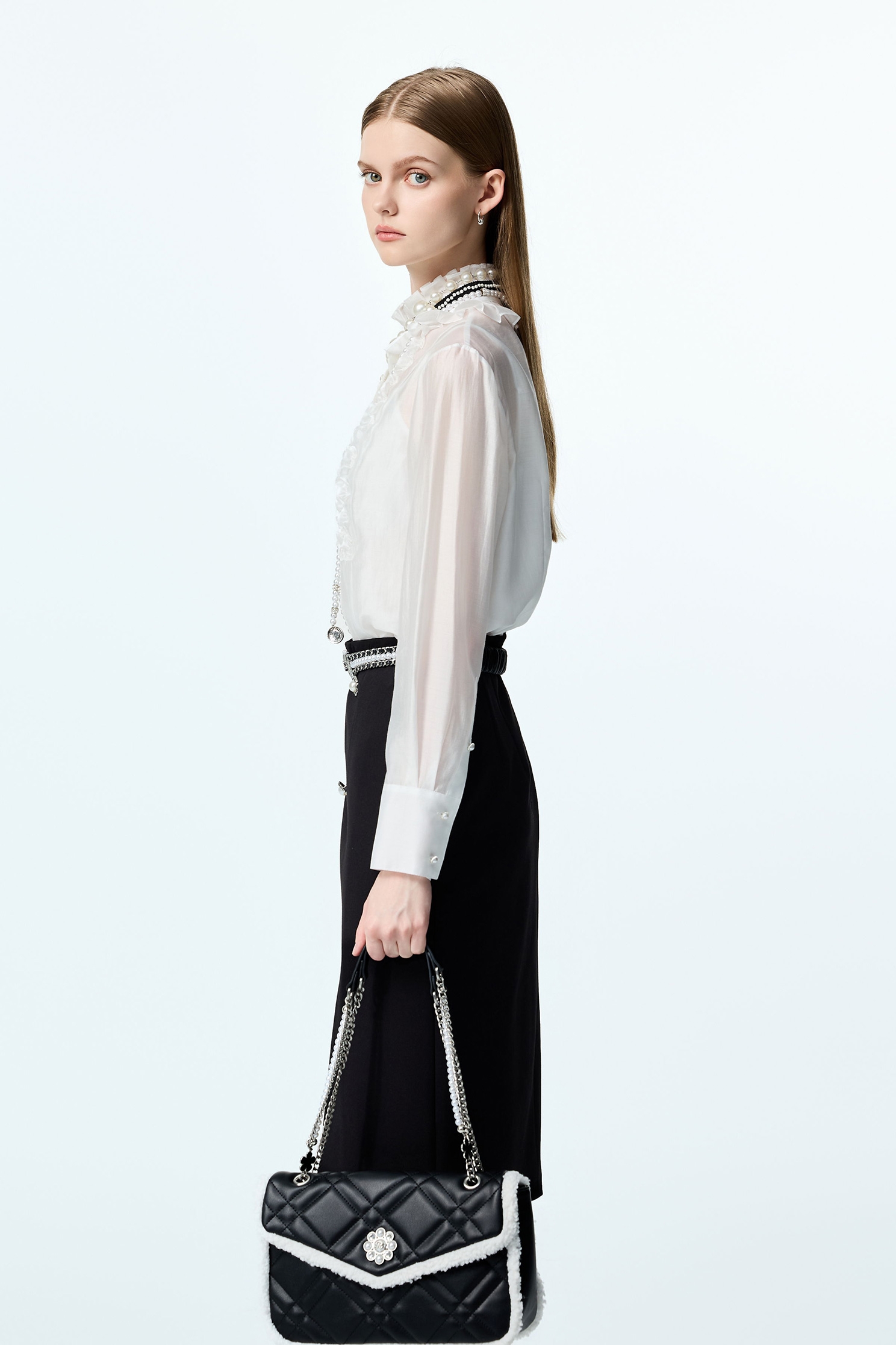 極瘦羅馬布拼接蕾絲膝下窄裙極瘦羅馬布拼接蕾絲膝下窄裙,上班OL穿搭,秋冬穿搭,窄裙,蕾絲,蕾絲裙,長裙,黑色裙子