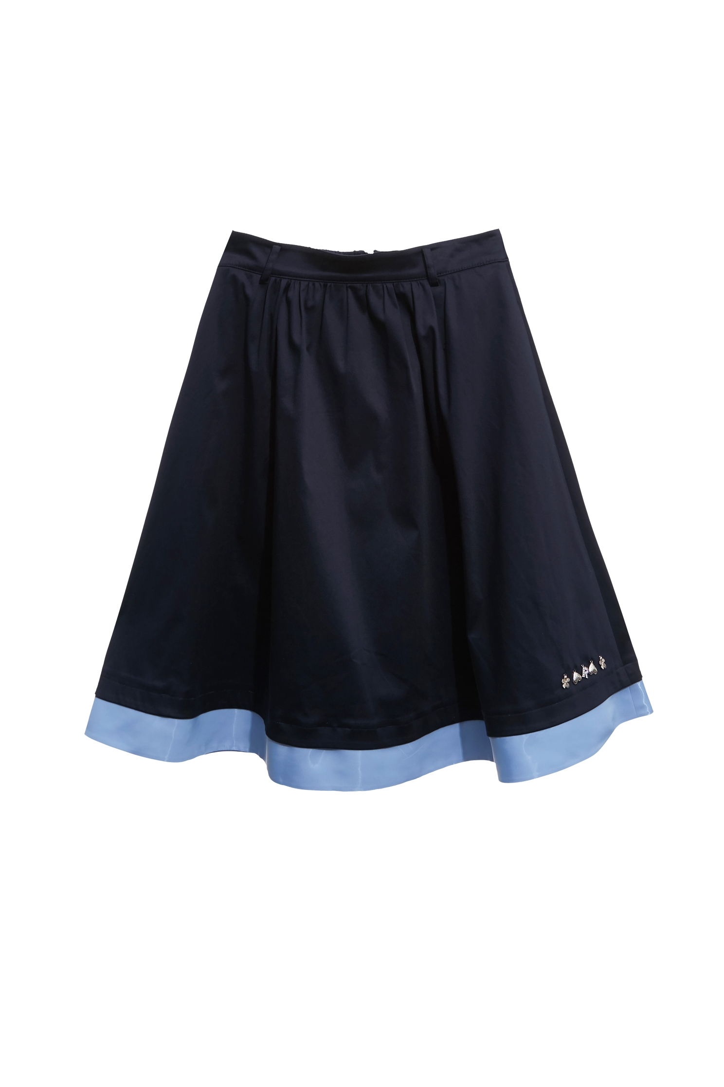 水手藍配色造型中長裙水手藍配色造型中長裙,A字裙,上班OL穿搭,人氣商品,秋冬穿搭,約會特輯,長裙