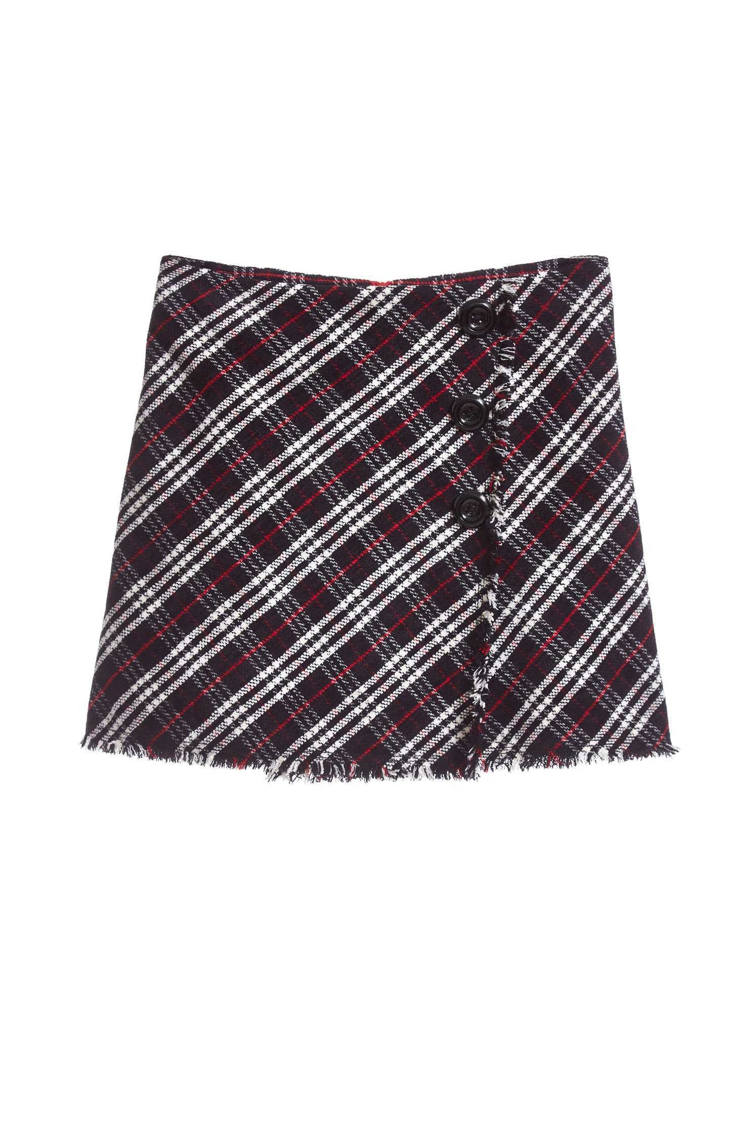 Vintage plaid classic design shorts,Mini Skirt