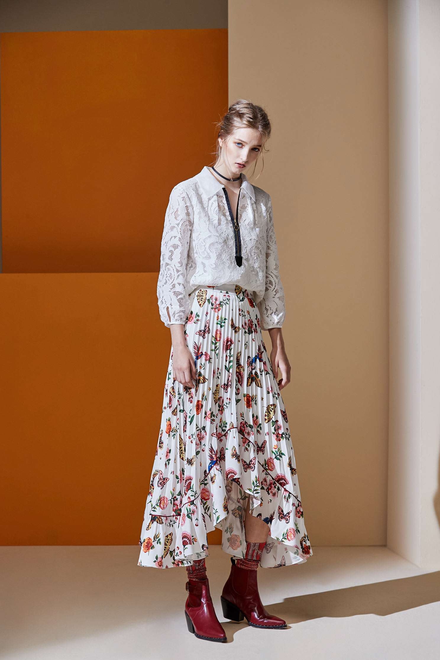 Irregular Pleated skirt,百折,Pleated Skirt,Maxi Pleated Skirt,Long Skirt,Air Signs