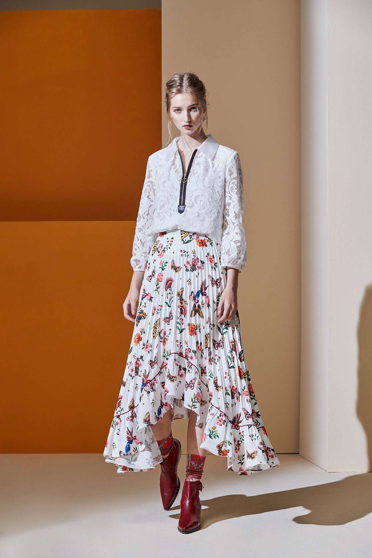 Irregular Pleated skirt,百折,Pleated Skirt,Maxi Pleated Skirt,Long Skirt,Air Signs