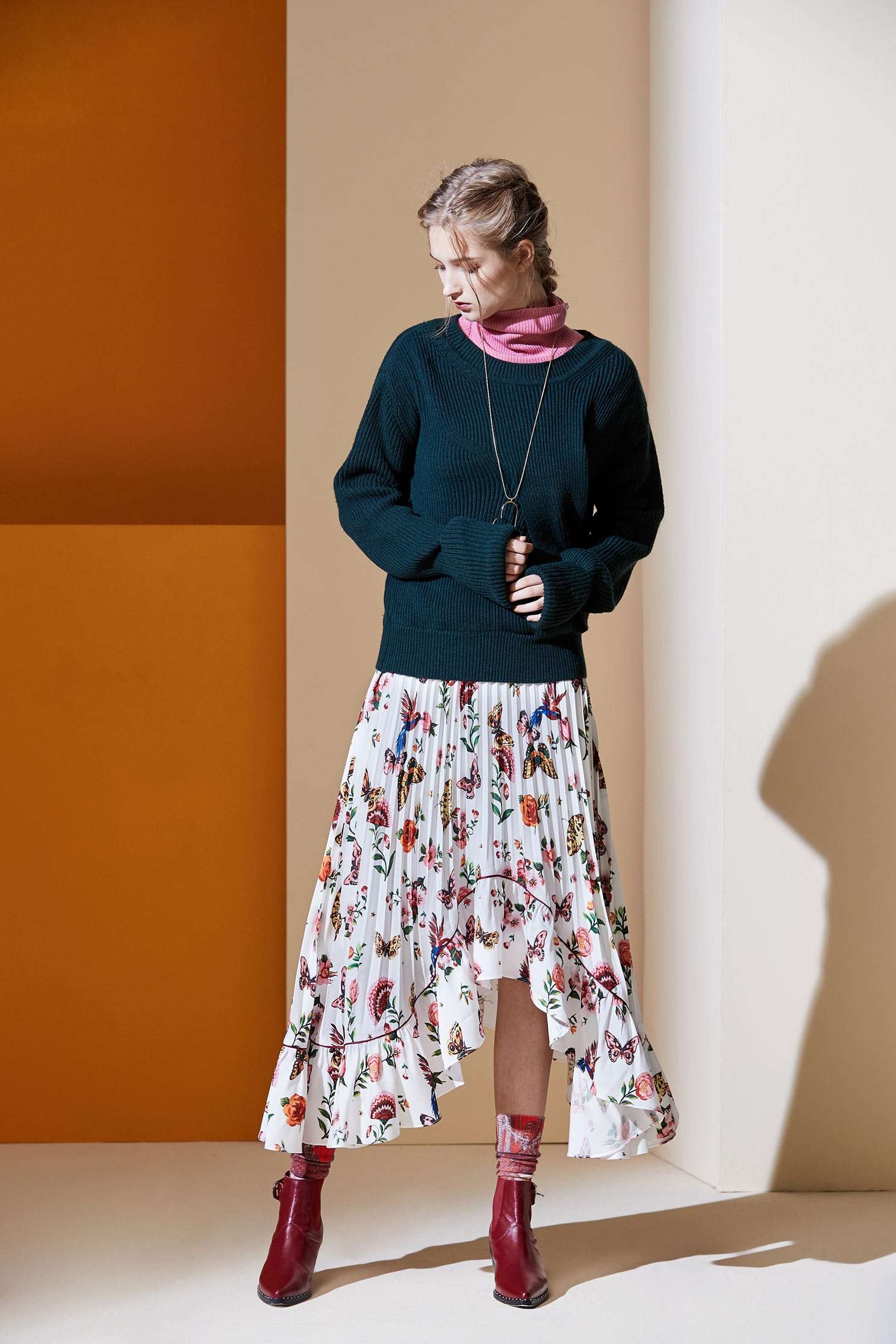 Irregular Pleated skirt,百折,Pleated Skirt,Maxi Pleated Skirt,Long Skirt,Air Signs