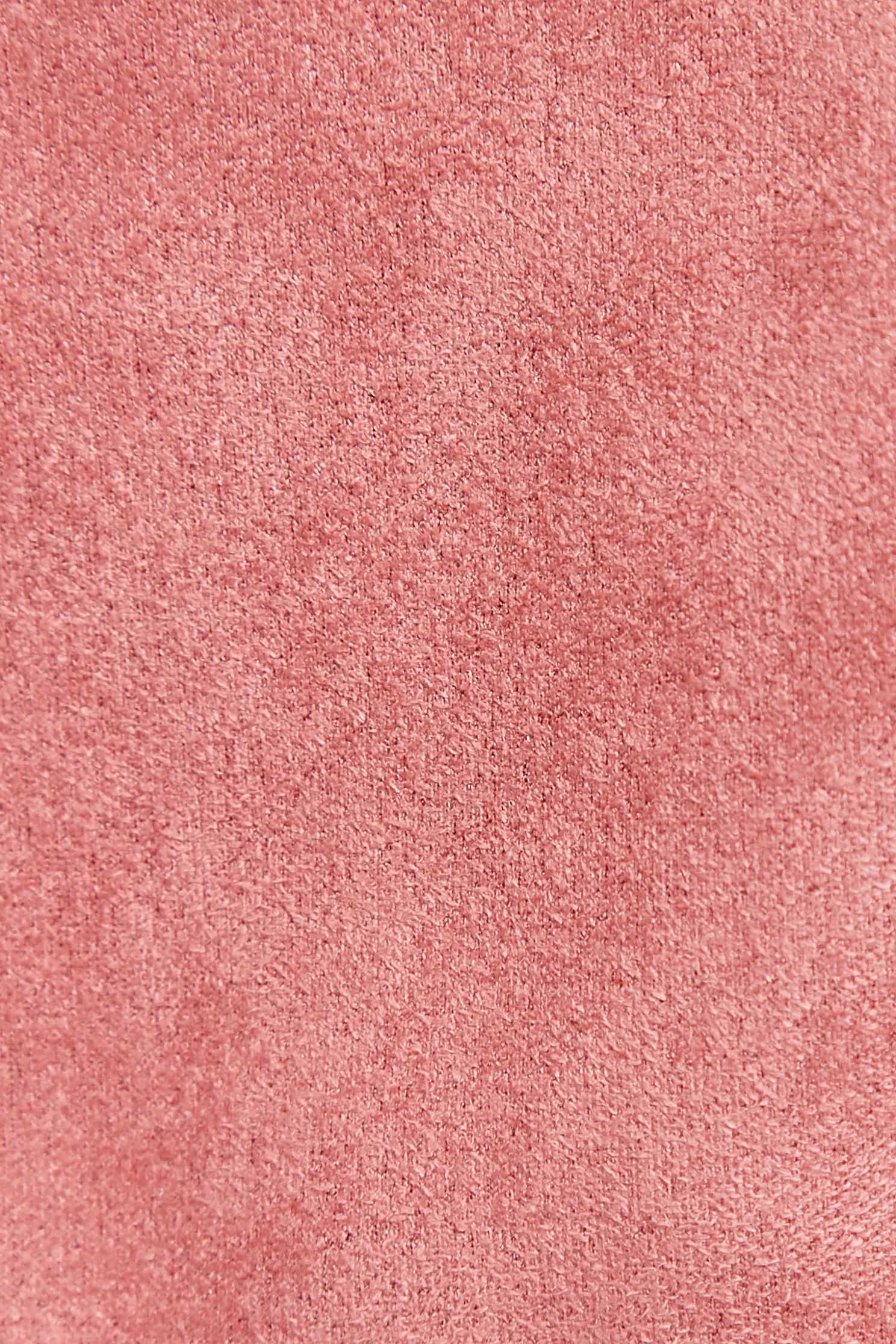 Smoky pink suede A-line skirt,A-line skirt,Mini Skirt