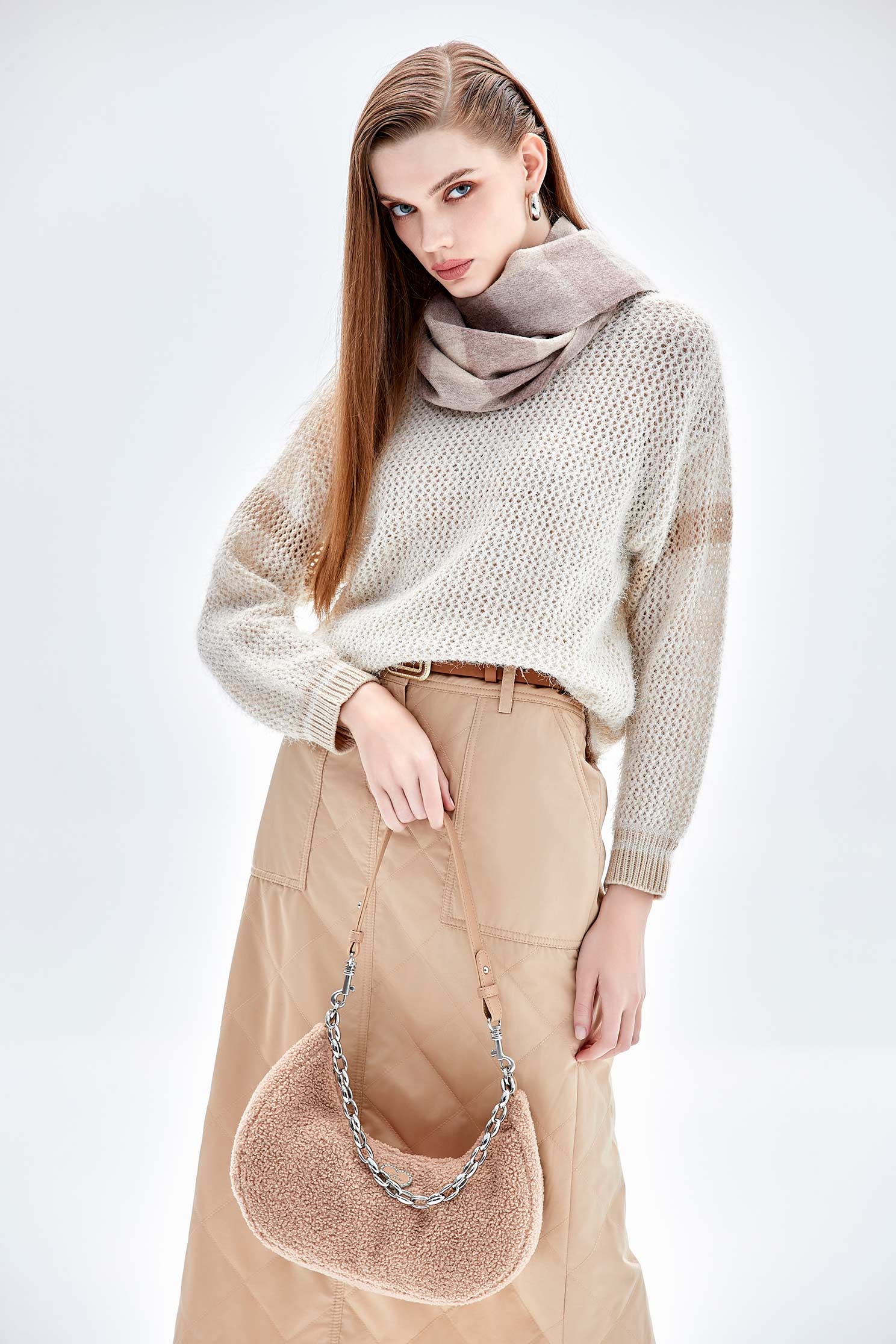 太妃糖色絎縫長裙太妃糖色絎縫長裙,人氣商品,秋冬穿搭,長裙