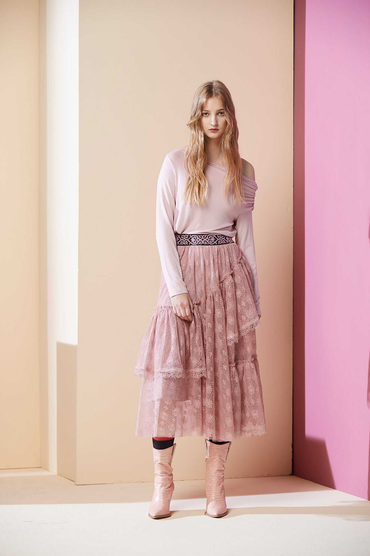 Dry rose lace skirt,firesigns,tulleskirt,lace,laceskirt,longskirt