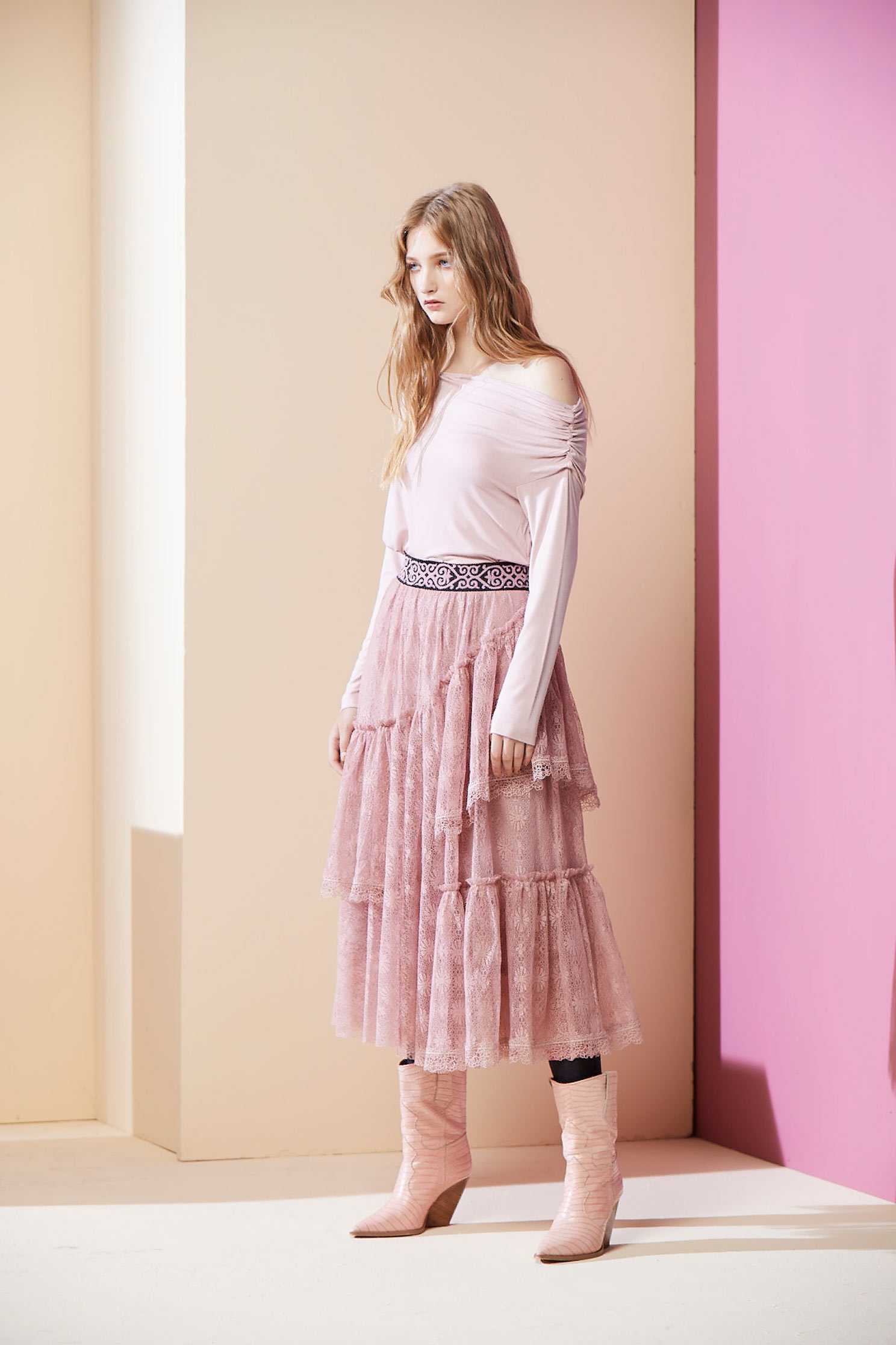 Dry rose lace skirt,firesigns,tulleskirt,lace,laceskirt,longskirt