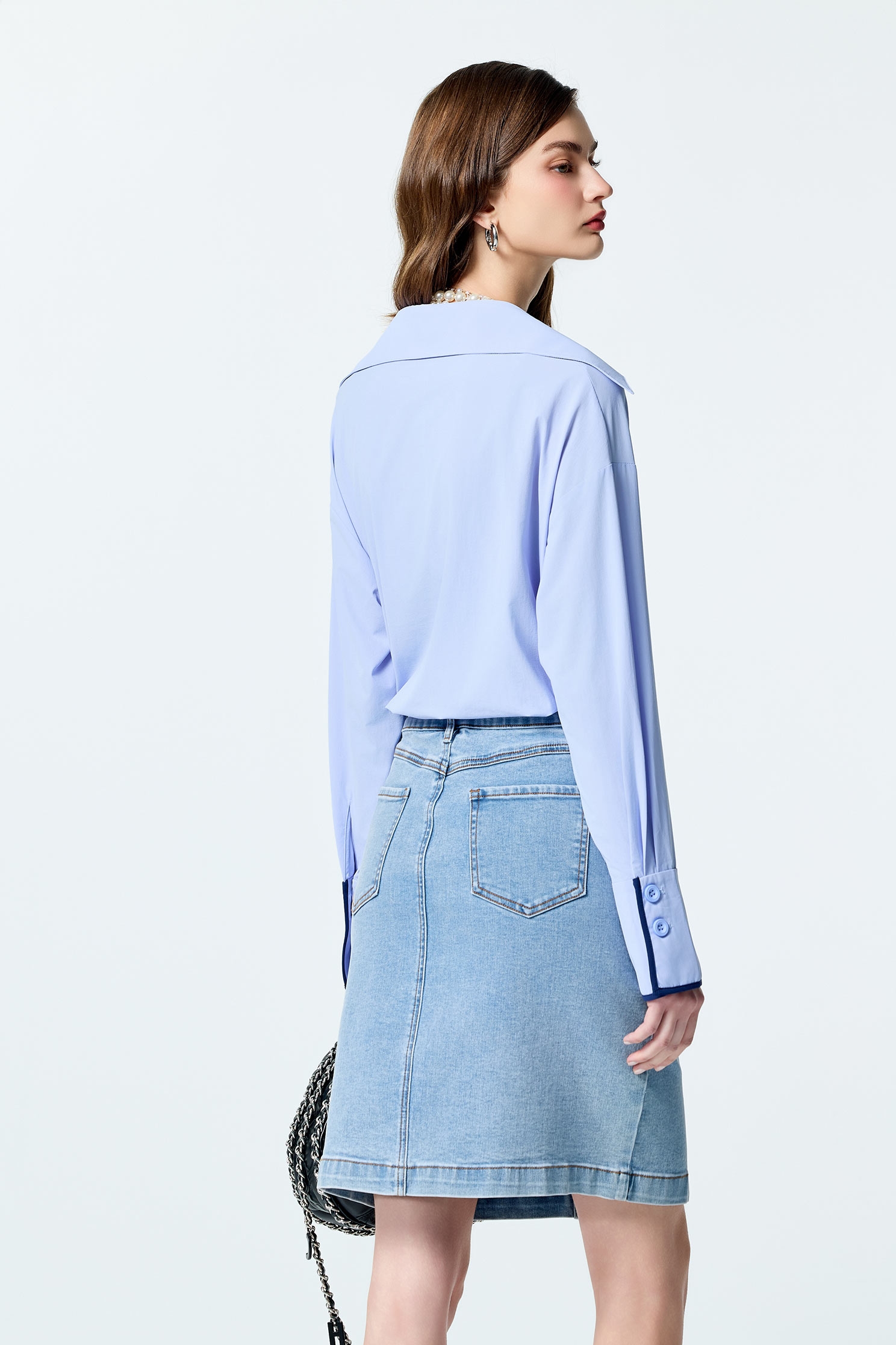 口袋造型牛仔短裙口袋造型牛仔短裙,牛仔,牛仔裙,秋冬穿搭