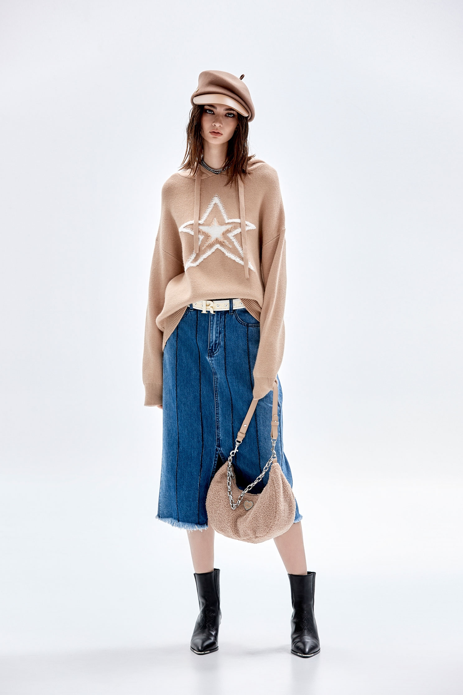 漸層水洗牛仔長裙漸層水洗牛仔長裙,牛仔,牛仔裙,秋冬穿搭