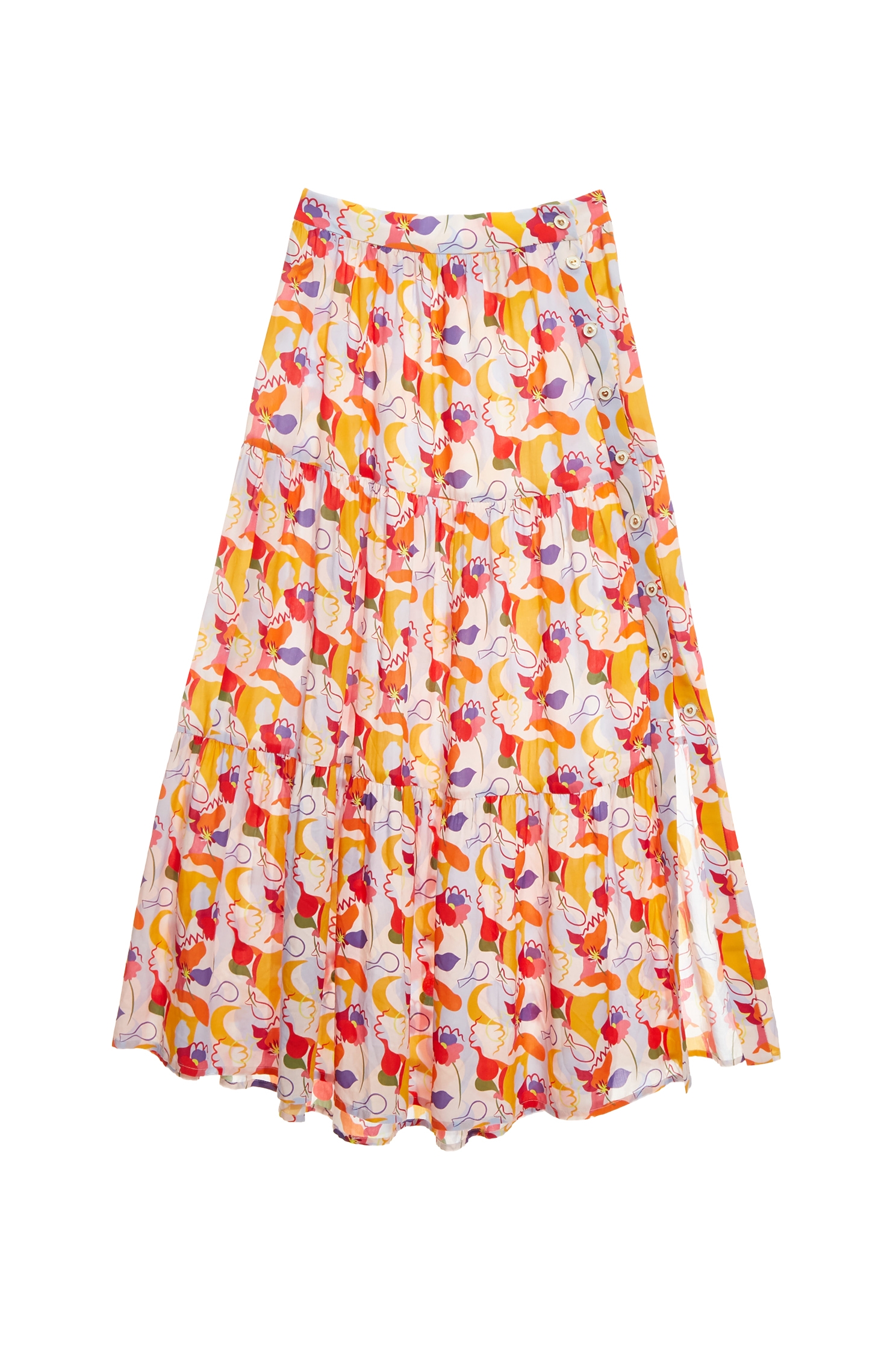 童趣五彩印花長裙童趣五彩印花長裙,上衣,秋冬穿搭,網裙