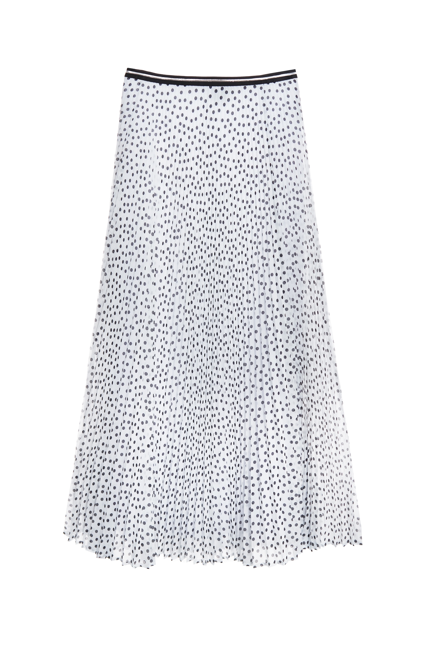 白底黑點雪紡女神壓摺長裙白底黑點雪紡女神壓摺長裙,波點,秋冬穿搭,約會特輯,長裙,雪紡,雪紡裙