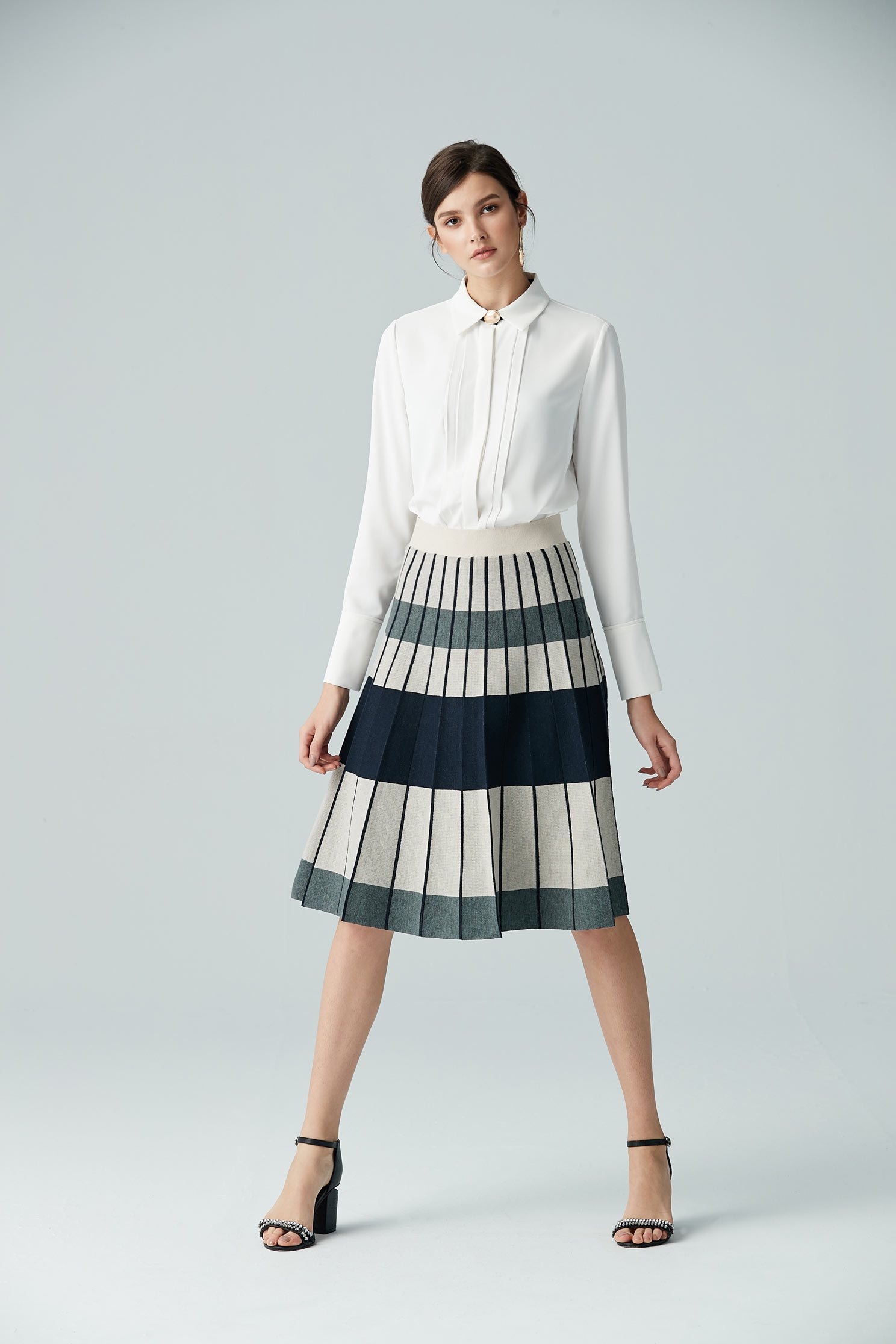 Color matching classic design dress,pleats,pleatedskirt,maxipleatedskirt,longskirt