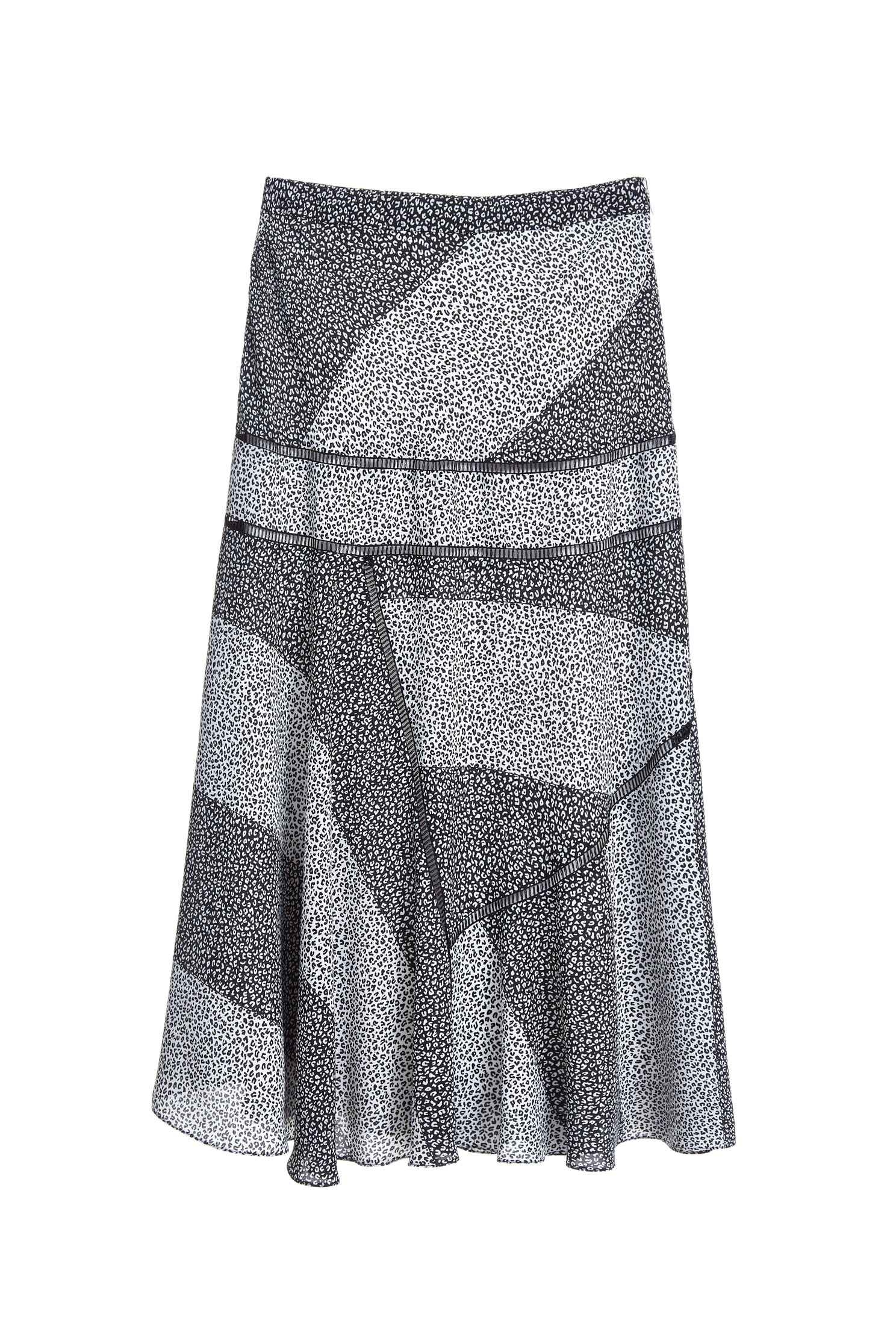 Irregular color block design skirt,longskirt