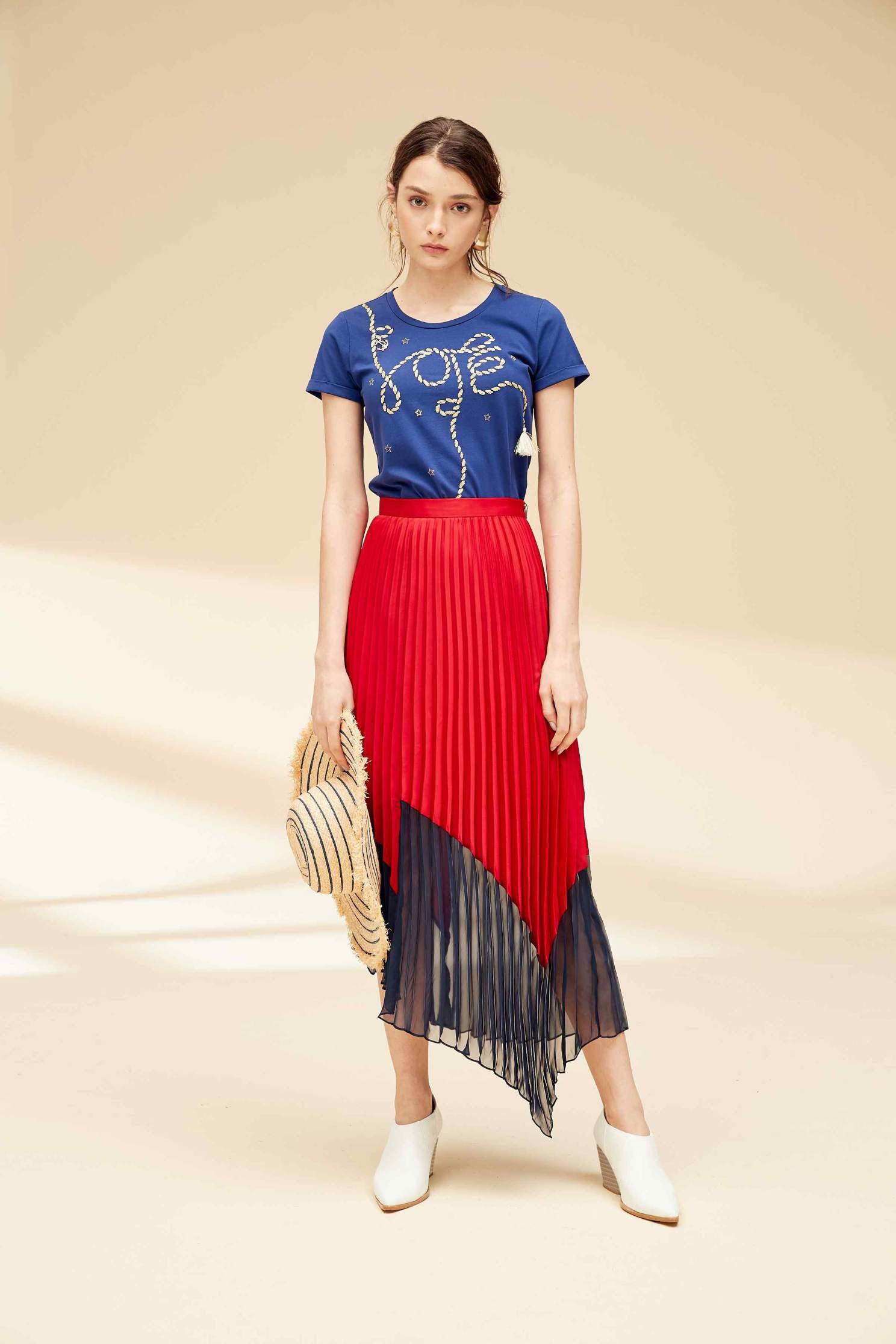 Colorblock fashion dress,Water Signs,百折,Pleated Skirt,Maxi Pleated Skirt,Long Skirt,Chiffon,Chiffon Skirt,Chiffon Long skirts