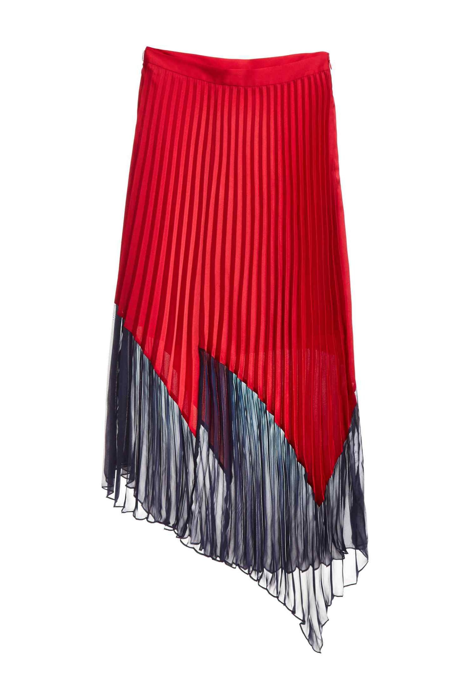 Colorblock fashion dress,Water Signs,百折,Pleated Skirt,Maxi Pleated Skirt,Long Skirt,Chiffon,Chiffon Skirt,Chiffon Long skirts