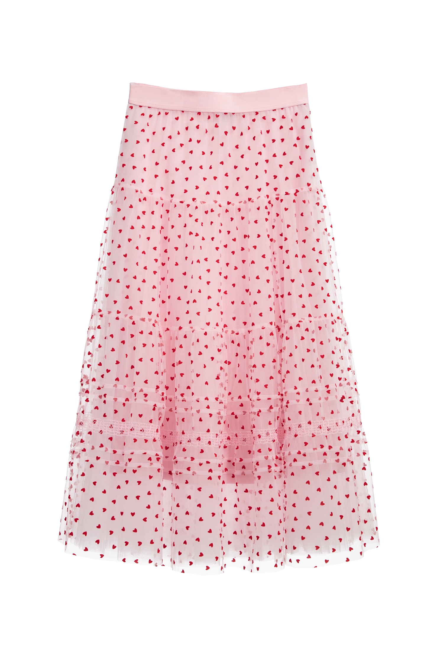 綴愛心植絨網紗裙綴愛心植絨網紗裙,刺繡,春夏穿搭,約會特輯,紗裙,網紗,網裙