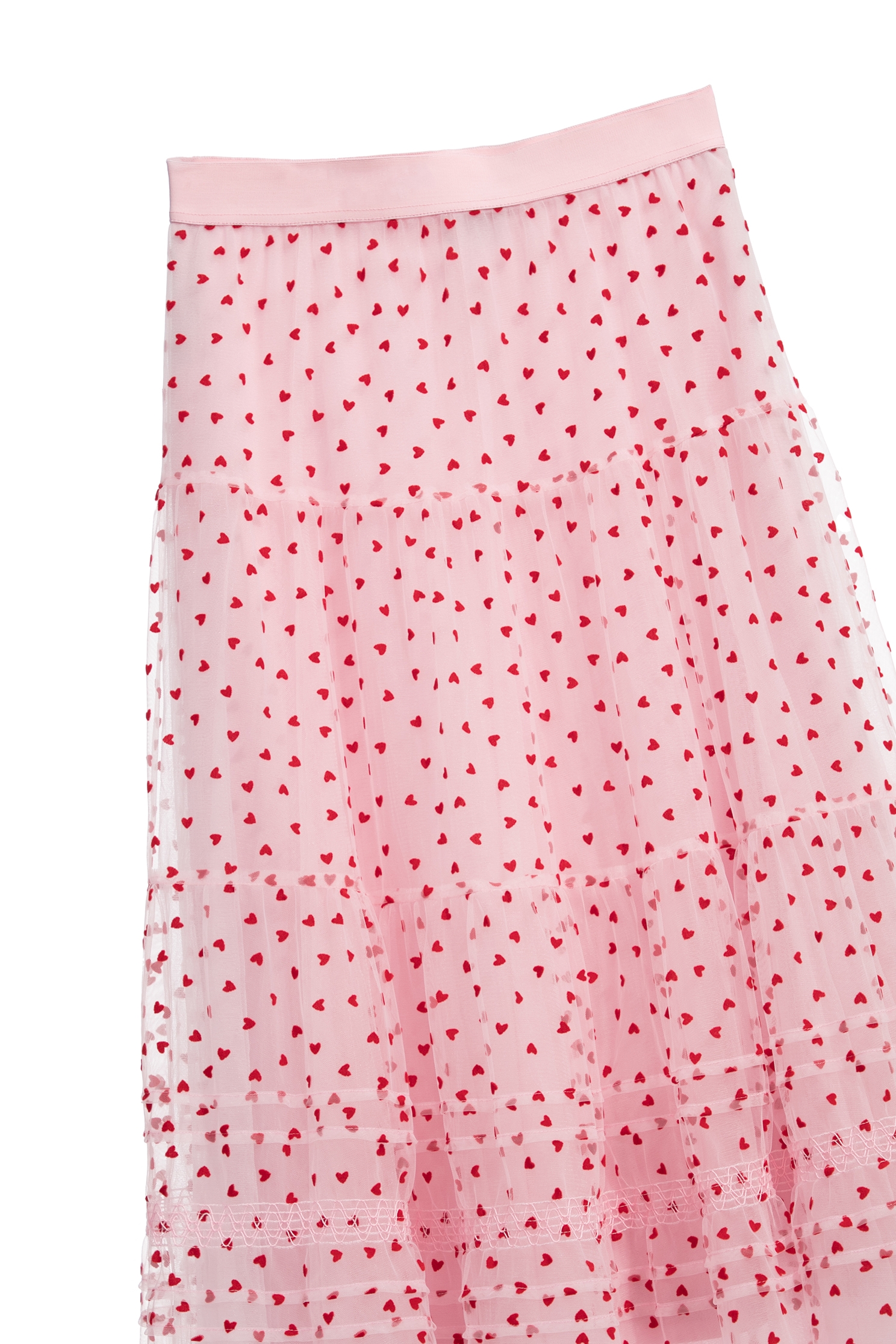 綴愛心植絨網紗裙綴愛心植絨網紗裙,刺繡,春夏穿搭,約會特輯,紗裙,網紗,網裙