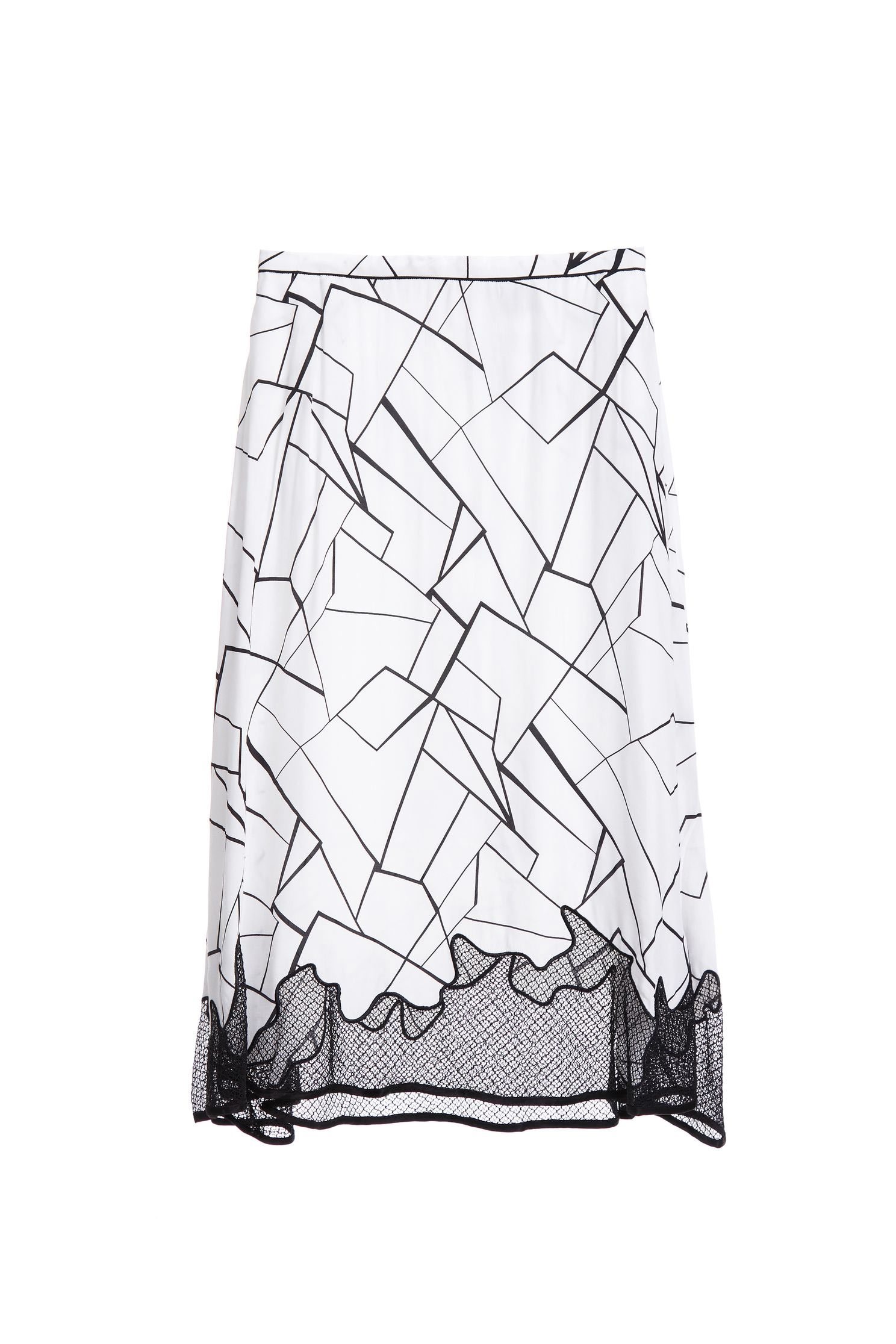 Micro-transparent stitching classic design long skirt,pleatedskirt,longskirt
