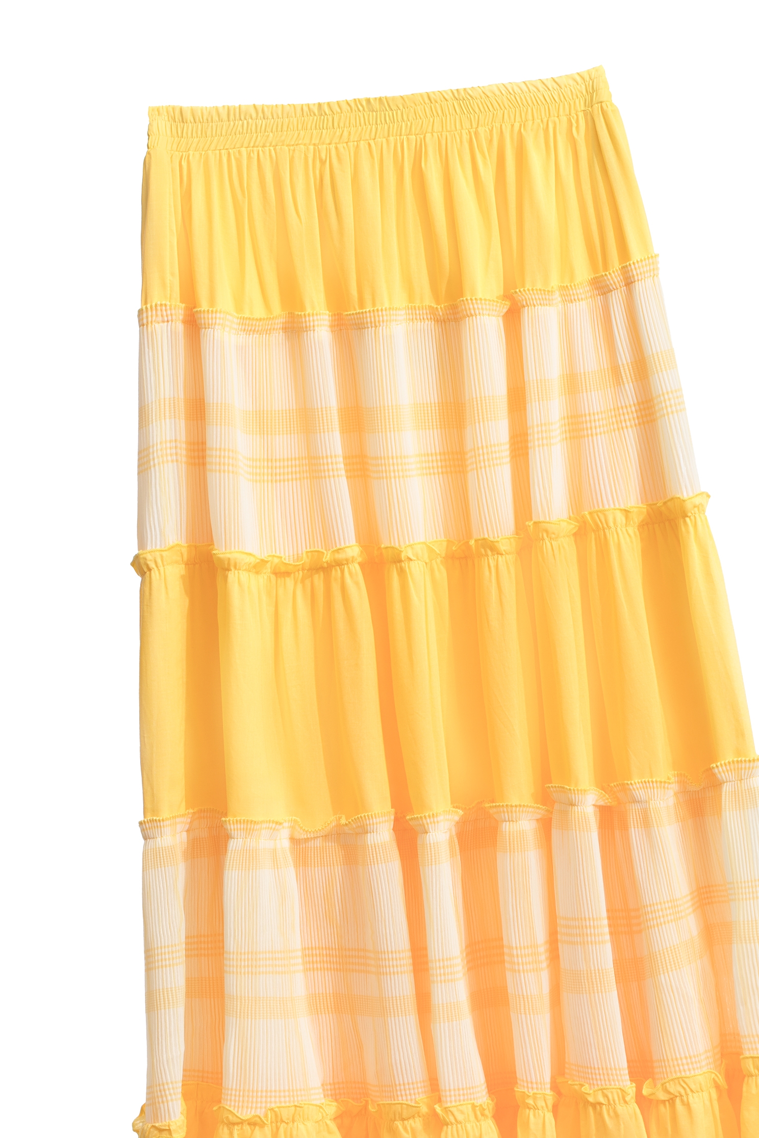 鵝黃拼接蛋糕長裙鵝黃拼接蛋糕長裙,人氣商品,春夏穿搭,格紋,約會特輯,網裙