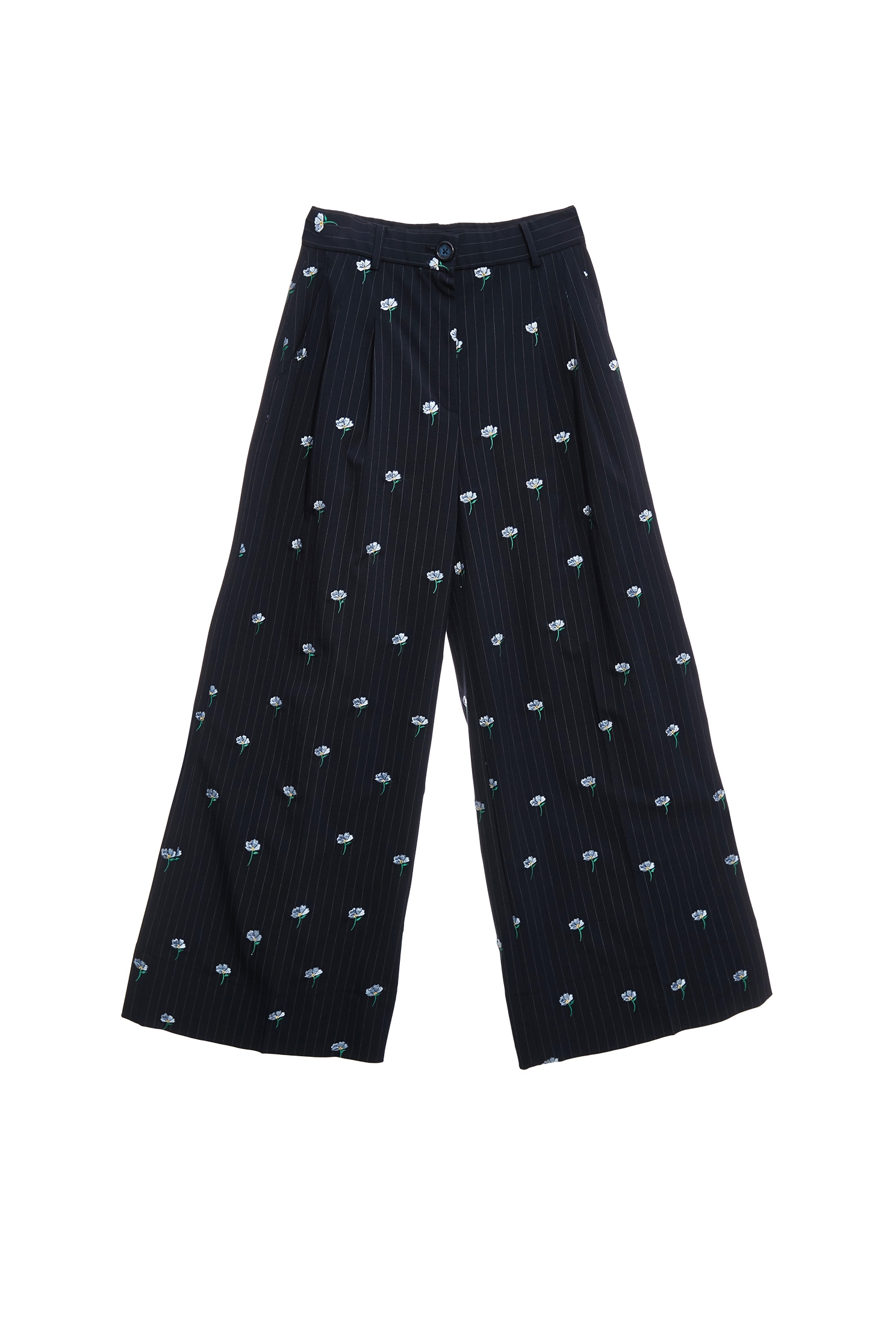溫室花卉刺繡西裝寬褲溫室花卉刺繡西裝寬褲,人氣商品,刺繡,春夏穿搭,條紋,褲子,西裝褲