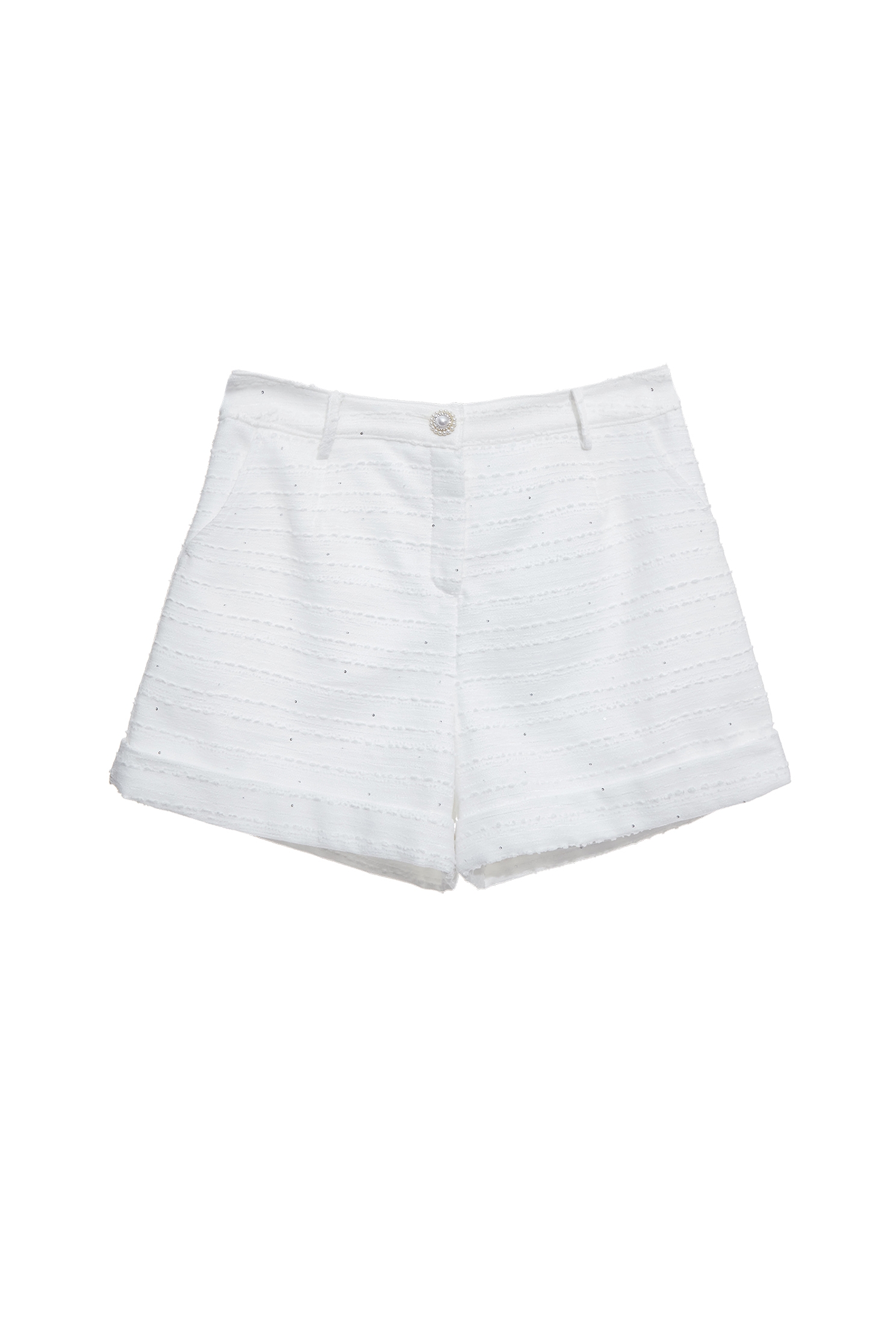 經典花呢紗短褲經典花呢紗短褲,春夏穿搭,珍珠,白色褲子,短褲,褲子