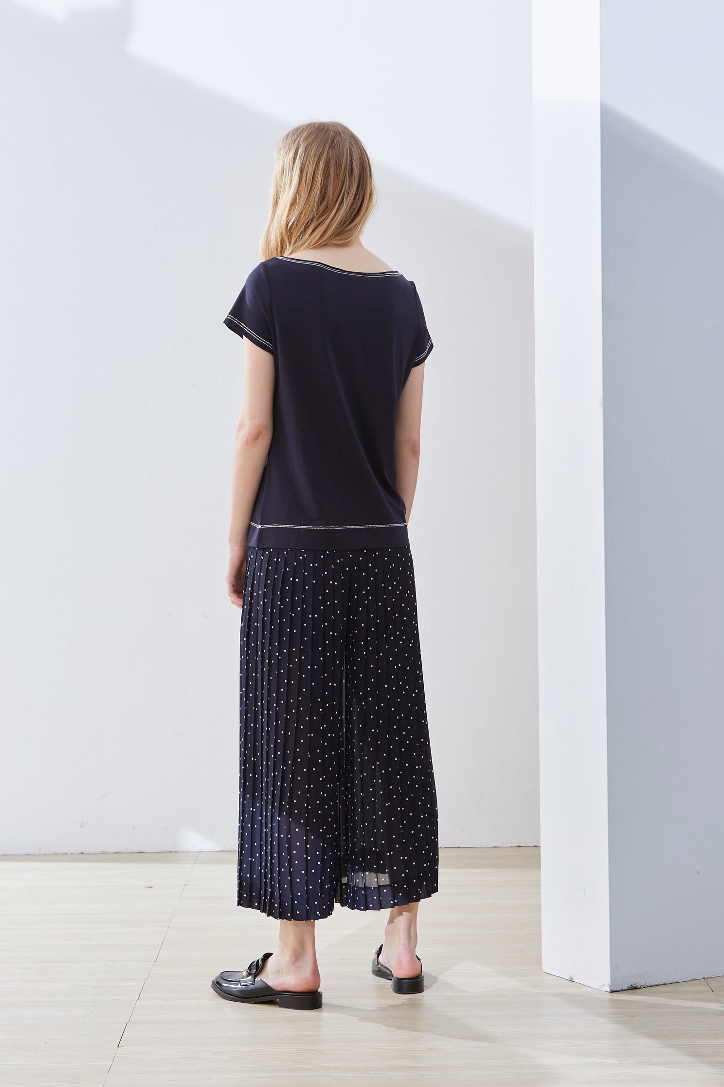High waisted polka dot culottes,culottespants,pants,pants,chiffon,wasthin