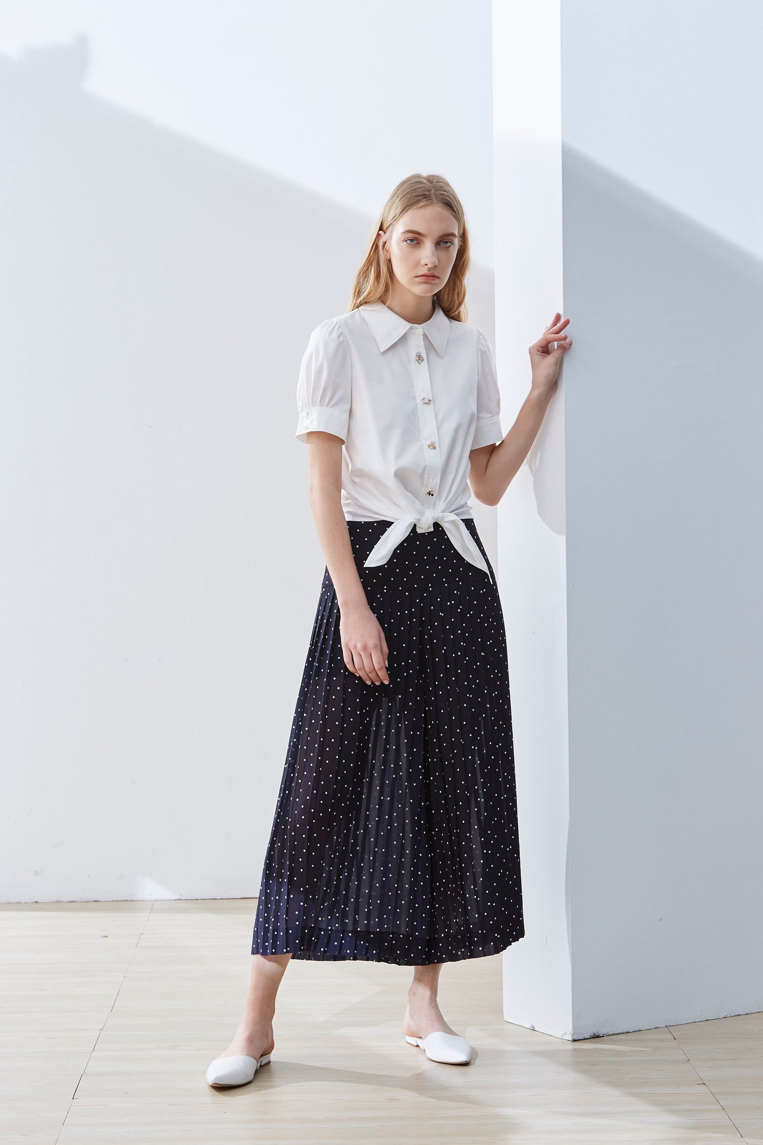 High waisted polka dot culottes,culottespants,pants,pants,chiffon,wasthin
