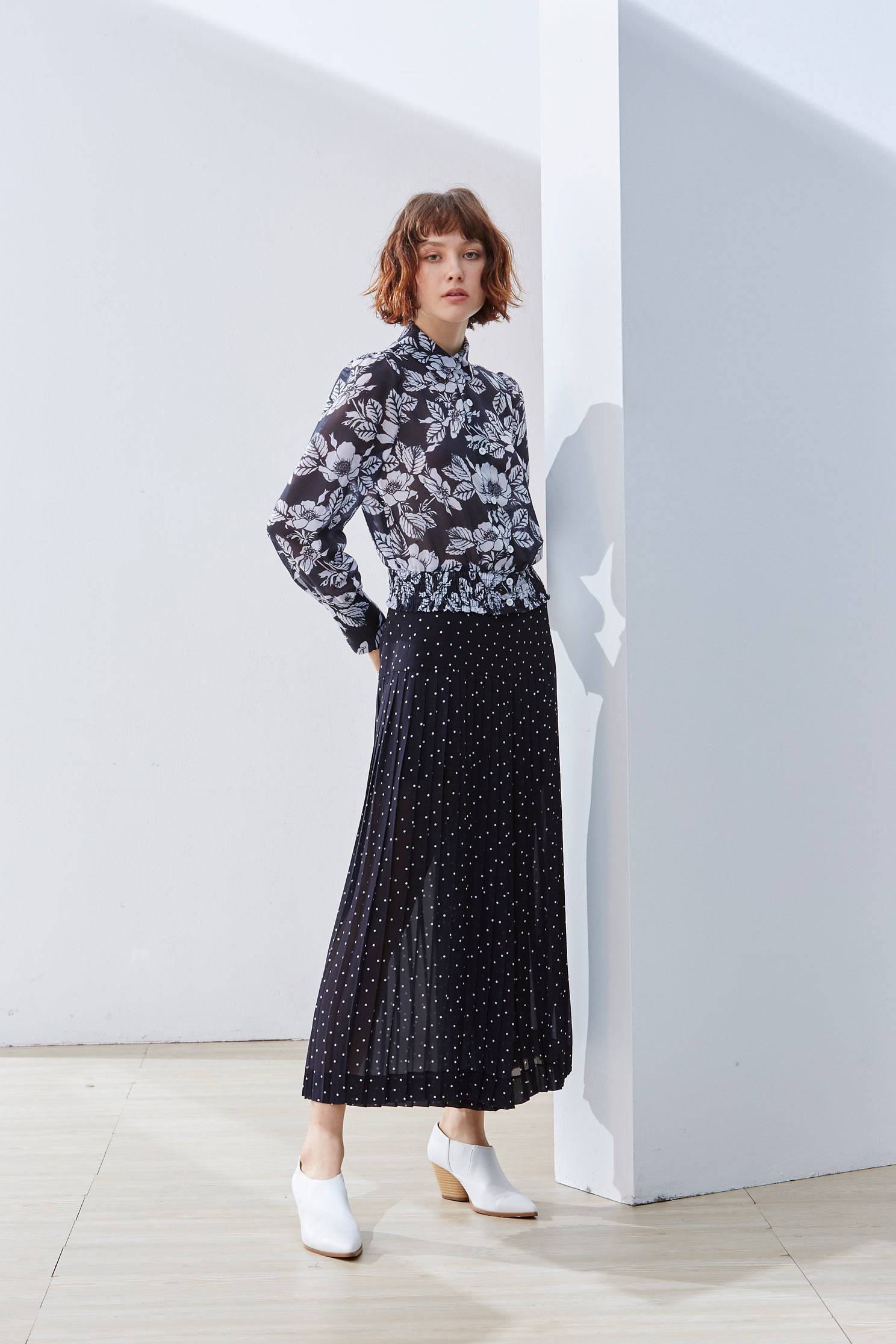 High waisted polka dot culottes,culottespants,pants,pants,chiffon,wasthin