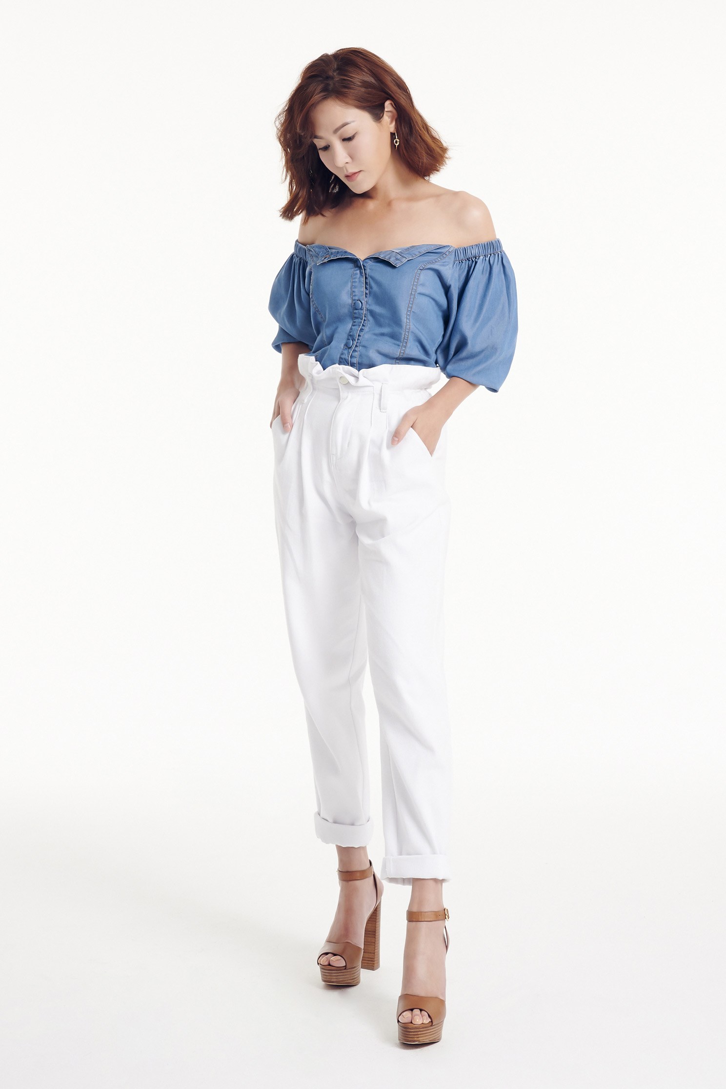 tube ruffle sleeves Vintage Pants set,top,onlinelimitededition,jeans