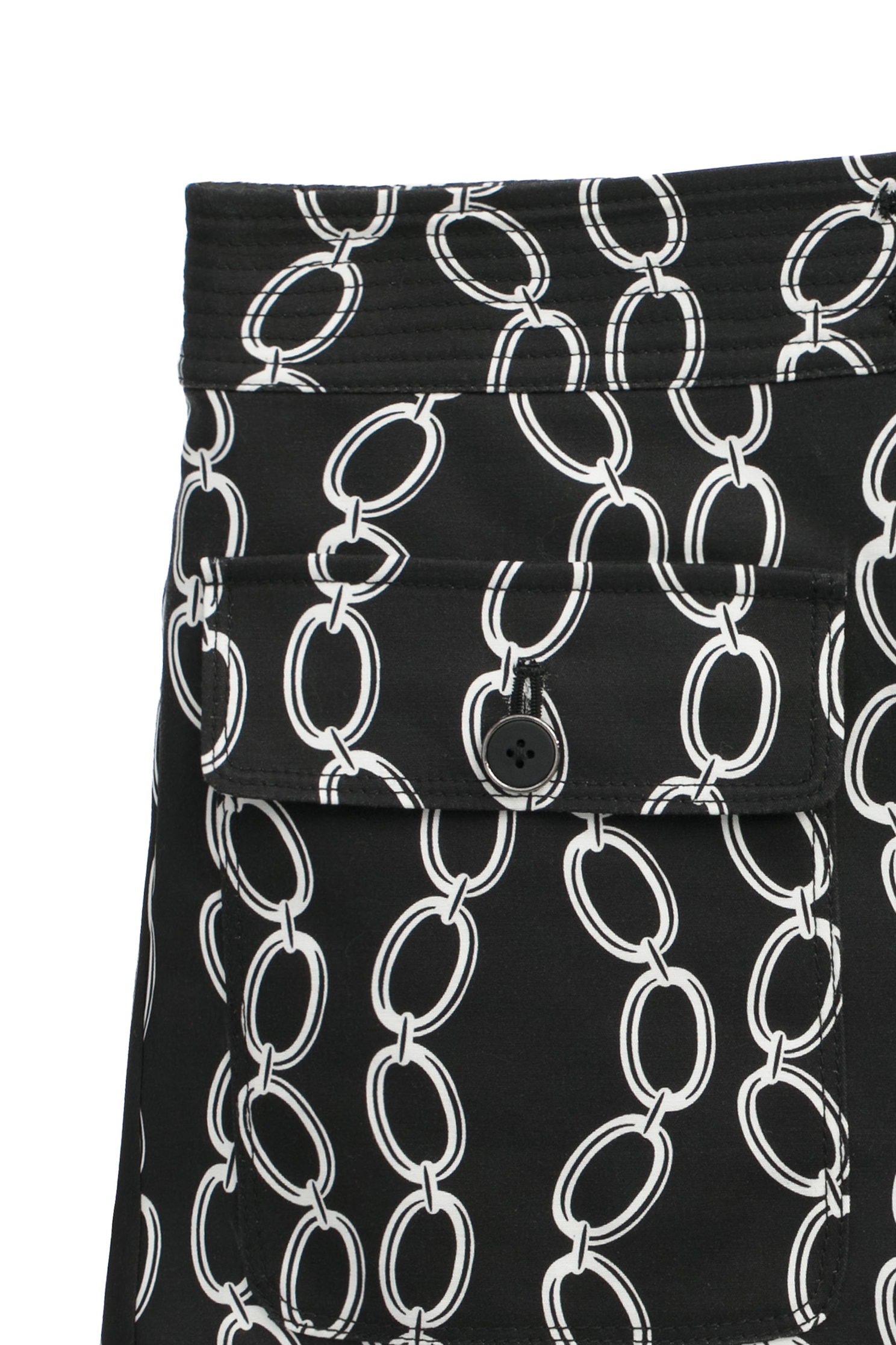 黑底白鏈條印花短褲黑底白鏈條印花短褲,春夏穿搭,短褲,褲子