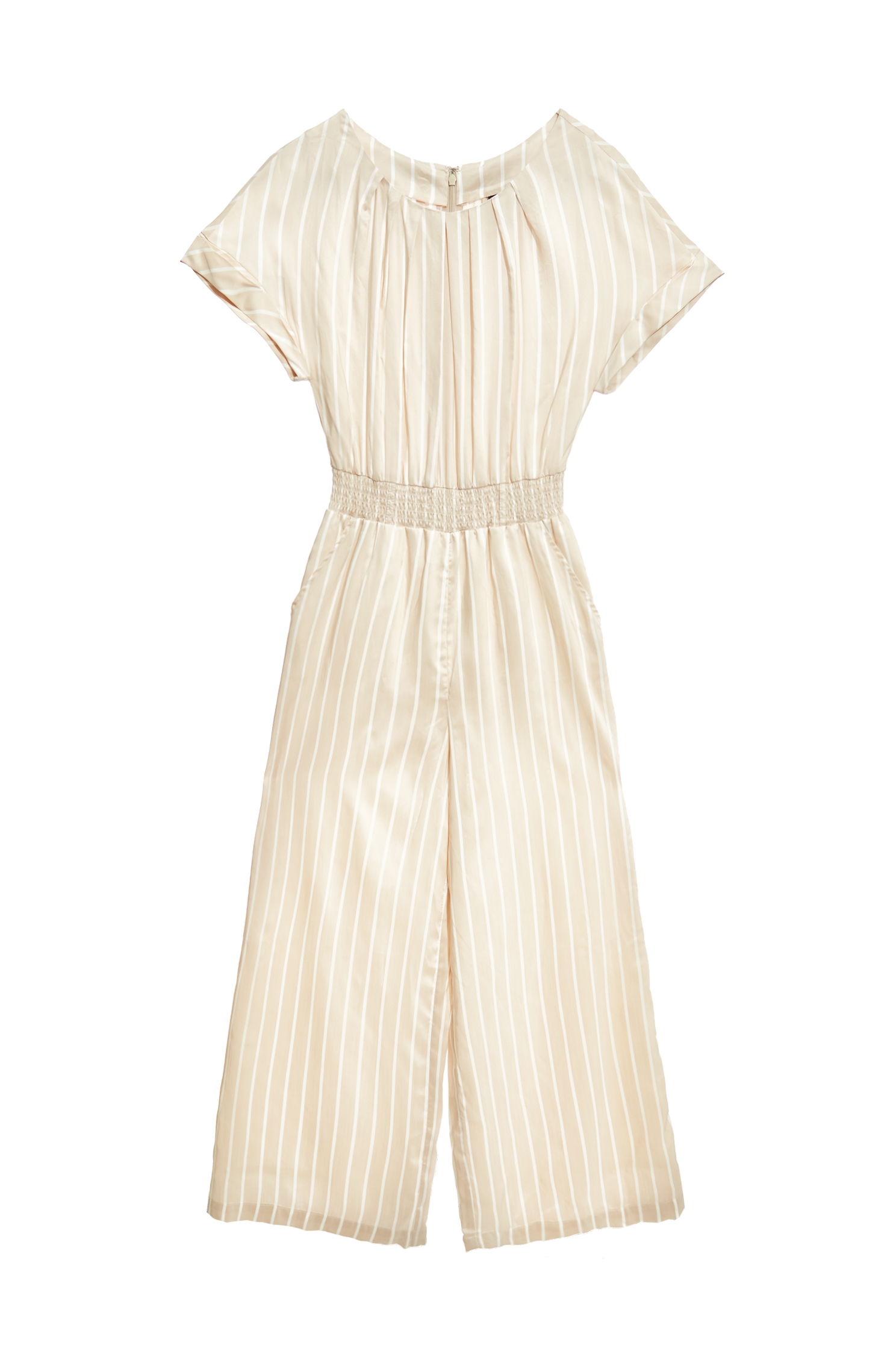 奶油色條紋縮腰連身褲奶油色條紋縮腰連身褲,一般背心,一般背心馬甲,人氣商品,春夏穿搭,條紋,背心,褲子,連身褲