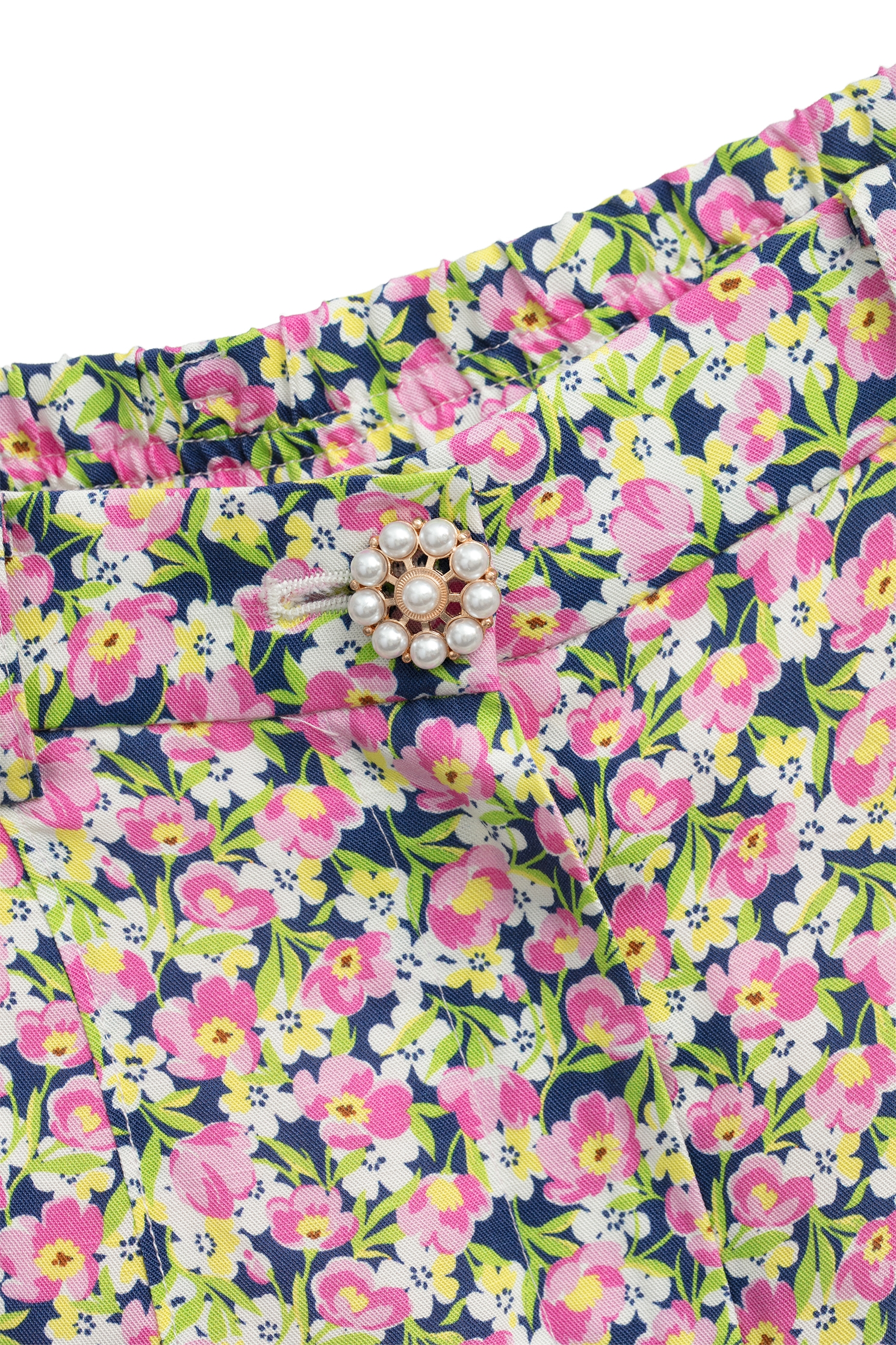 花菱草印花荷葉短褲裙花菱草印花荷葉短褲裙,春夏穿搭,短褲,荷葉,褲子