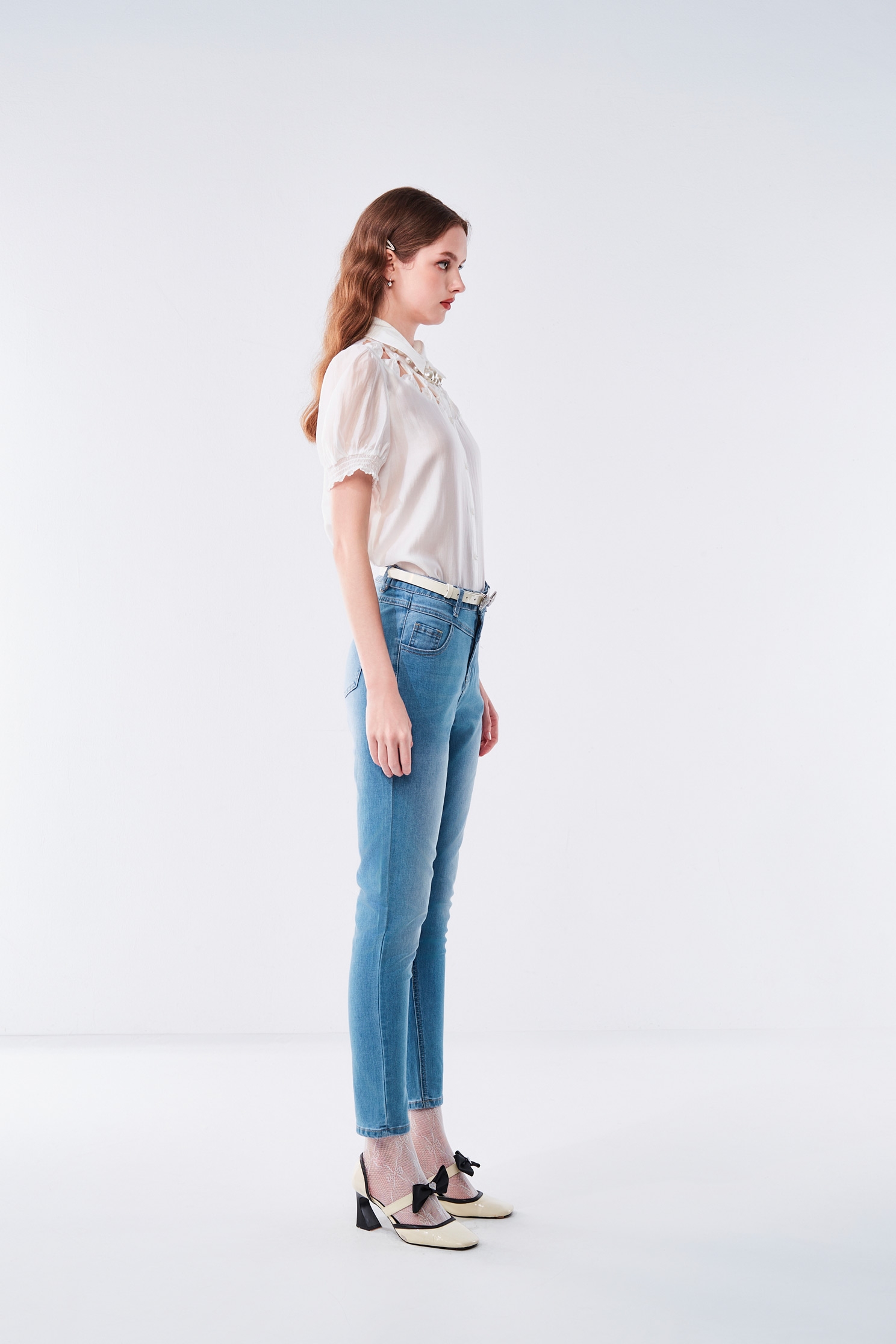 雙切腰牛仔合身褲雙切腰牛仔合身褲,春夏穿搭,牛仔,牛仔褲,褲子