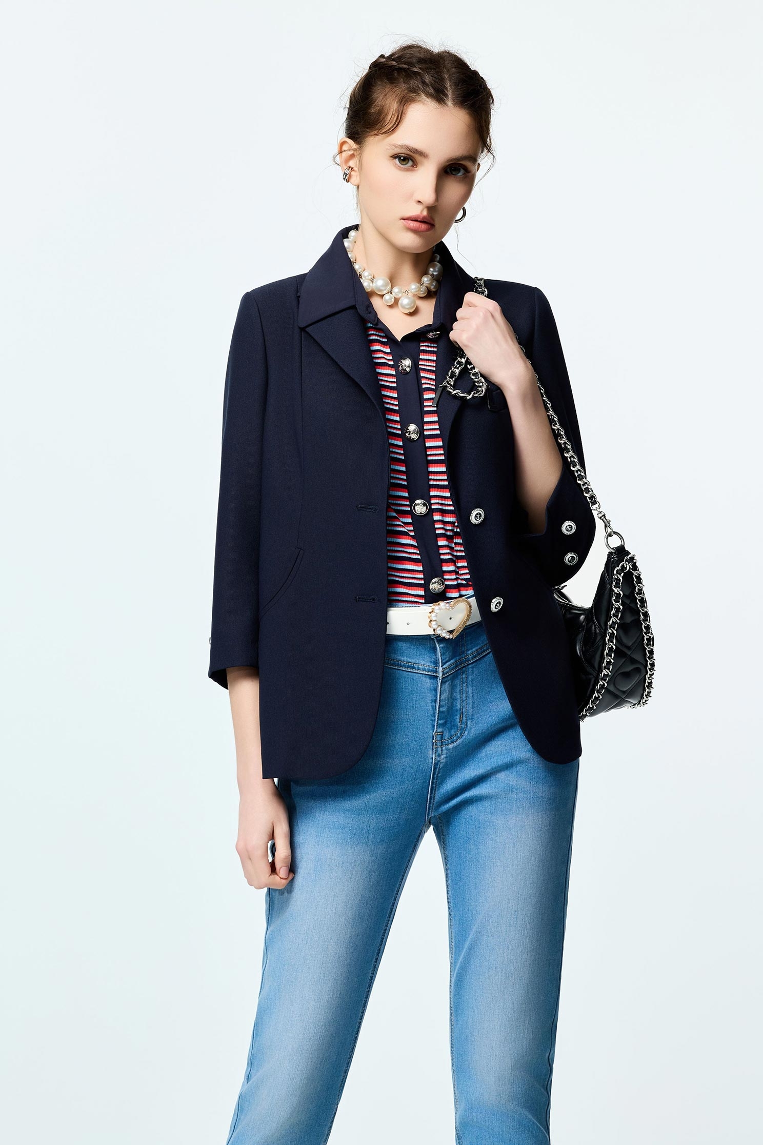 雙切腰牛仔合身褲雙切腰牛仔合身褲,春夏穿搭,牛仔,牛仔褲,褲子