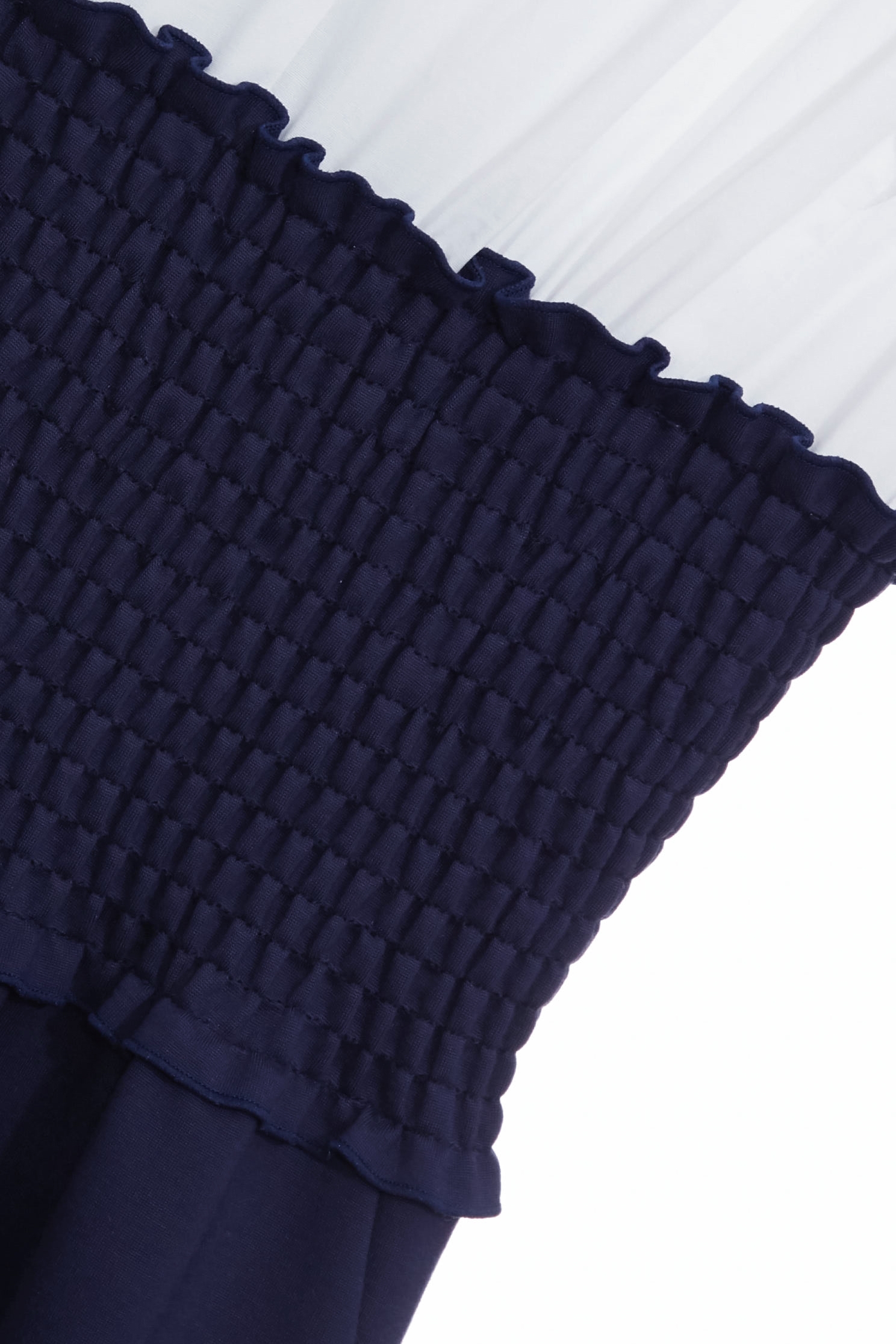 日蝕藍色配色連身長褲日蝕藍色配色連身長褲,春夏穿搭,時髦成套搭配,荷葉,連身褲,長褲