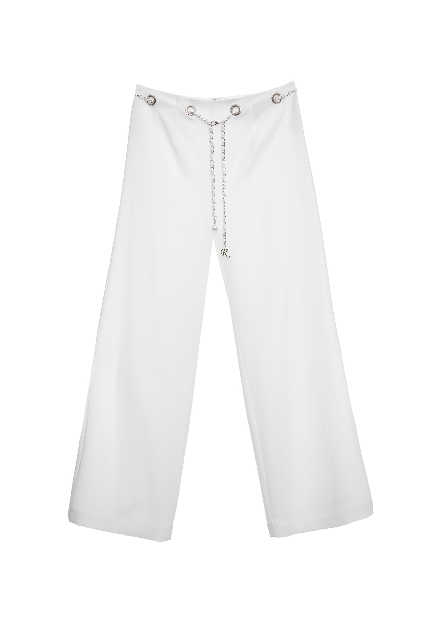 雪白腰鍊垂墜大寬褲雪白腰鍊垂墜大寬褲,人氣商品,寬褲,春夏穿搭,白色褲子,褲子