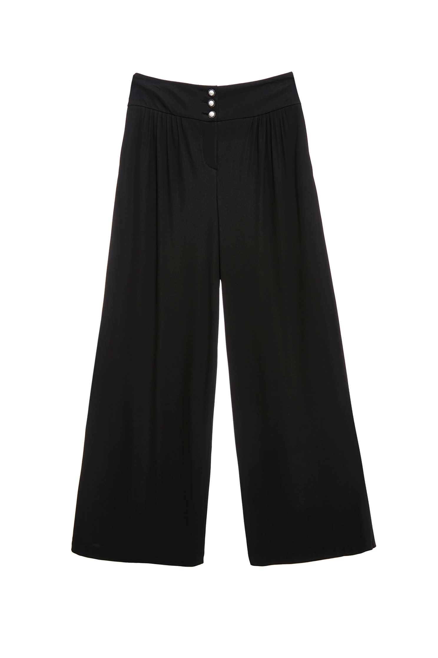 極致黑垂墜舒適大寬褲極致黑垂墜舒適大寬褲,人氣商品,寬褲,春夏穿搭,珍珠,褲子,黑色褲子