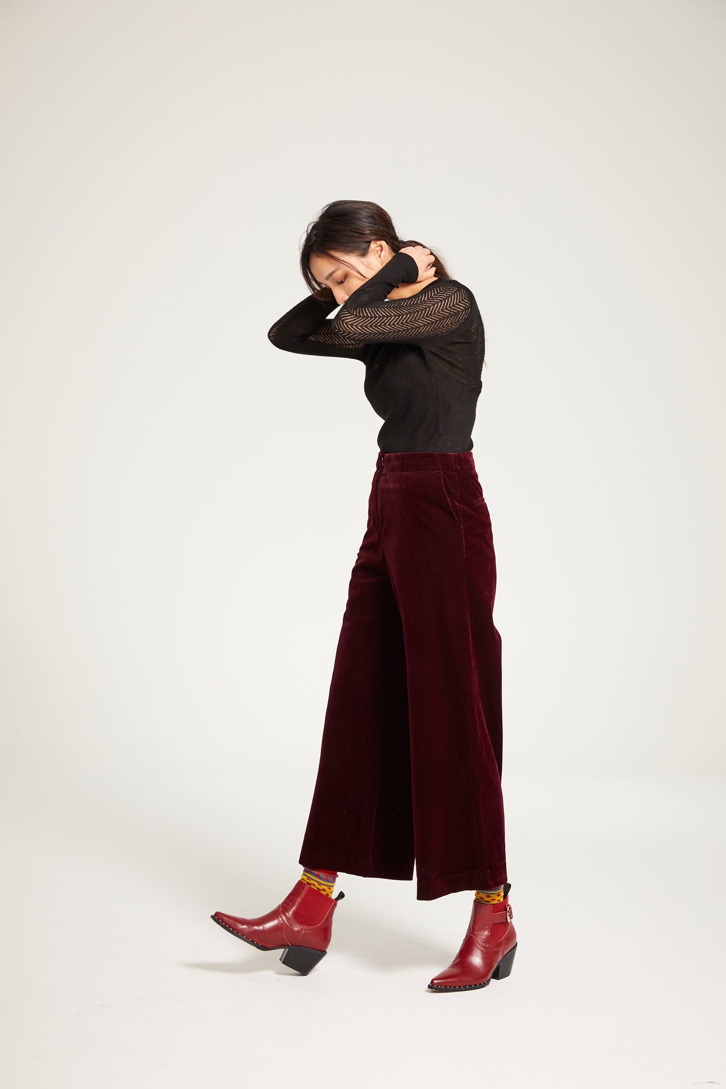 Wide tube trousers,Culottes Pants,Fantasy purple,Pants,長褲